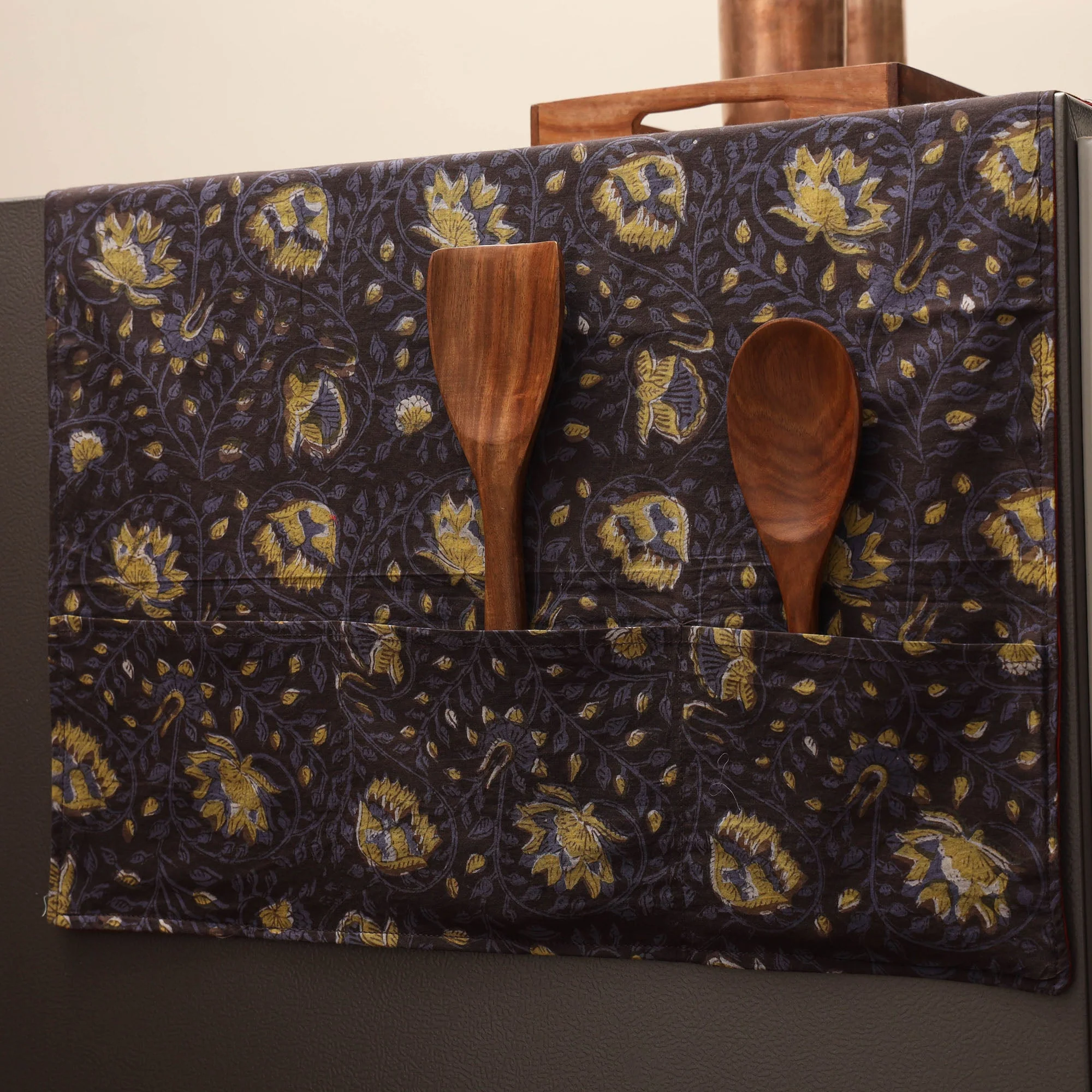Handmade Fridge Top Cover with Multiple Pockets 27 - Image 2