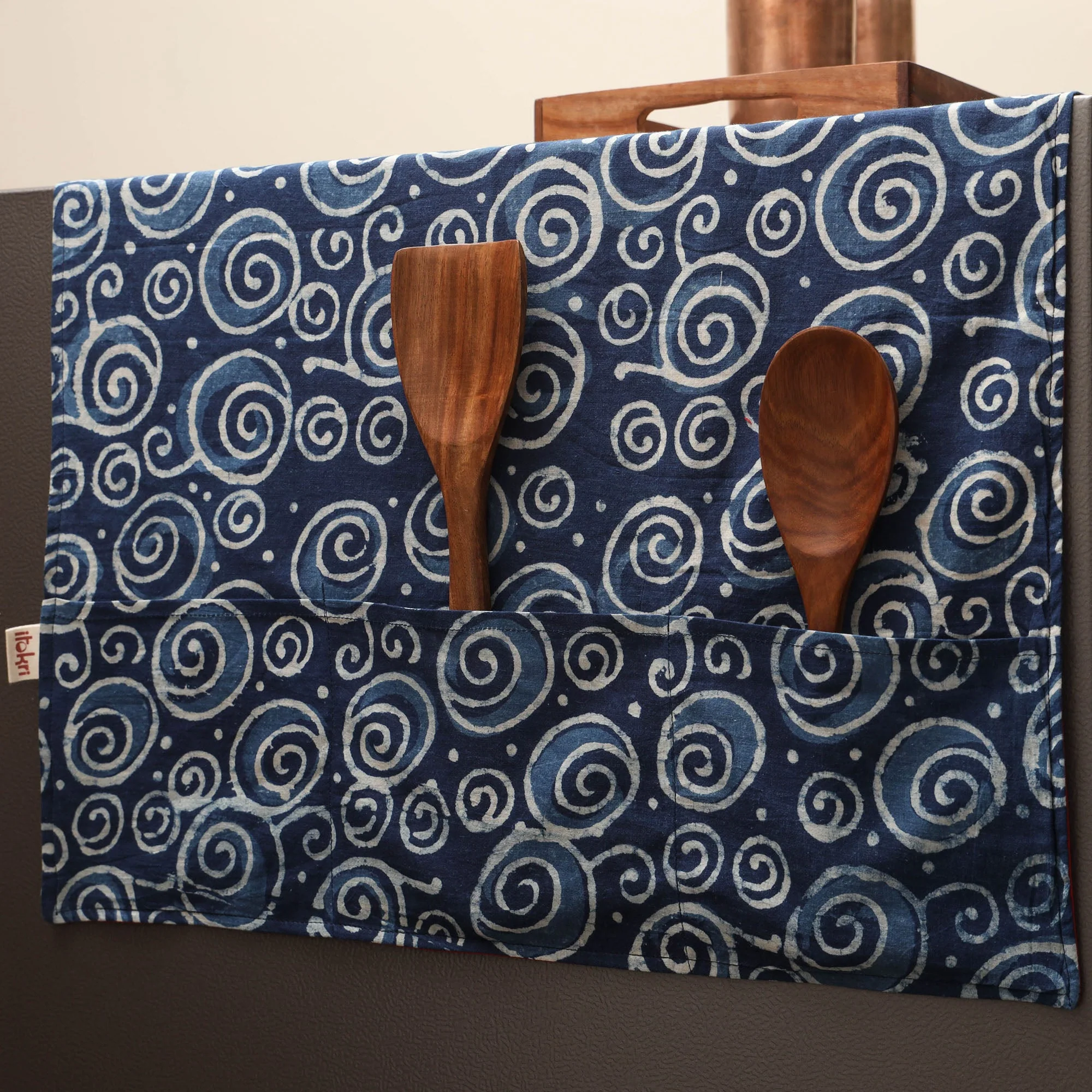 Handmade Fridge Top Cover with Multiple Pockets 34 - Image 2