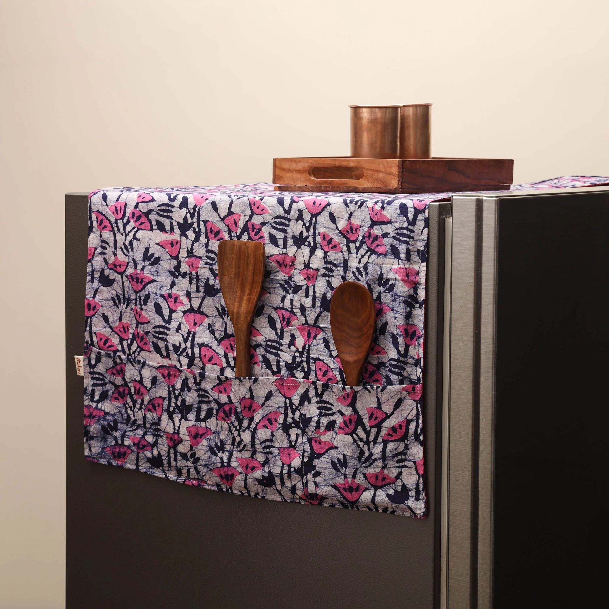 Handmade Fridge Top Cover with Multiple Pockets 36