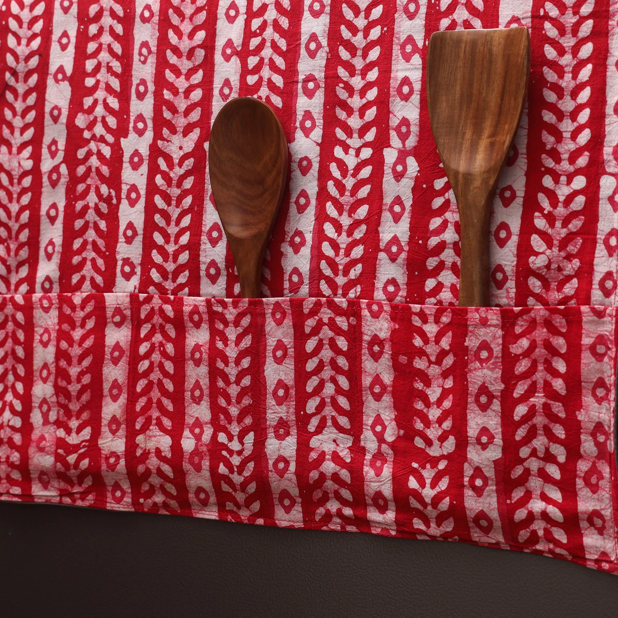 Red - Handmade Fridge Top Cover with Multiple Pockets 40 - Image 2