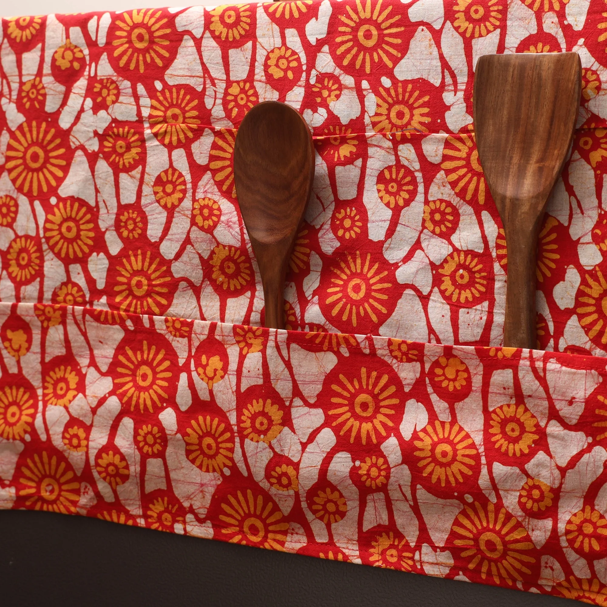 Orange - Handmade Fridge Top Cover with Multiple Pockets 49 - Image 2