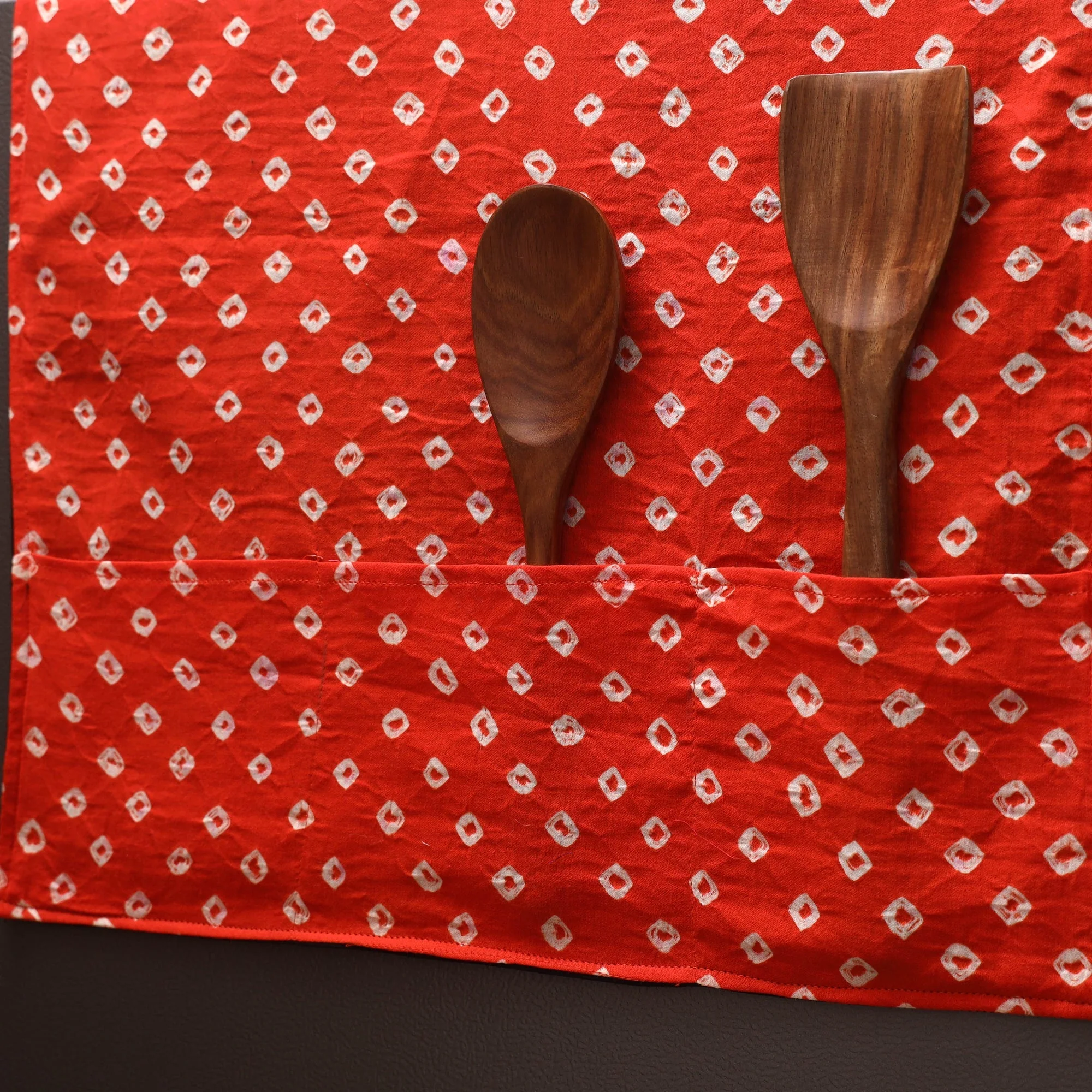 Orange - Handmade Fridge Top Cover with Multiple Pockets 78 - Image 2