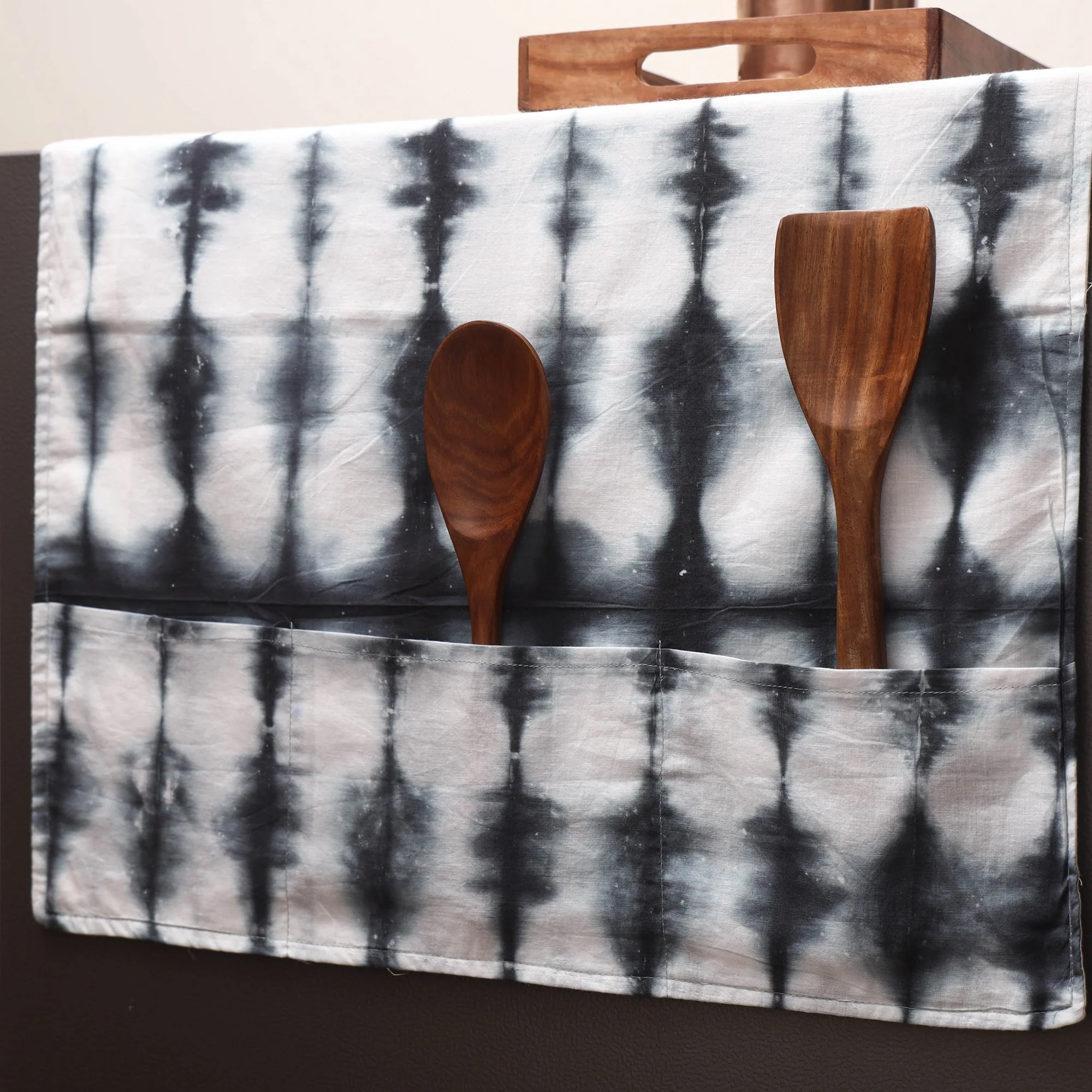 Black - Handmade Fridge Top Cover with Multiple Pockets 99 - Image 2