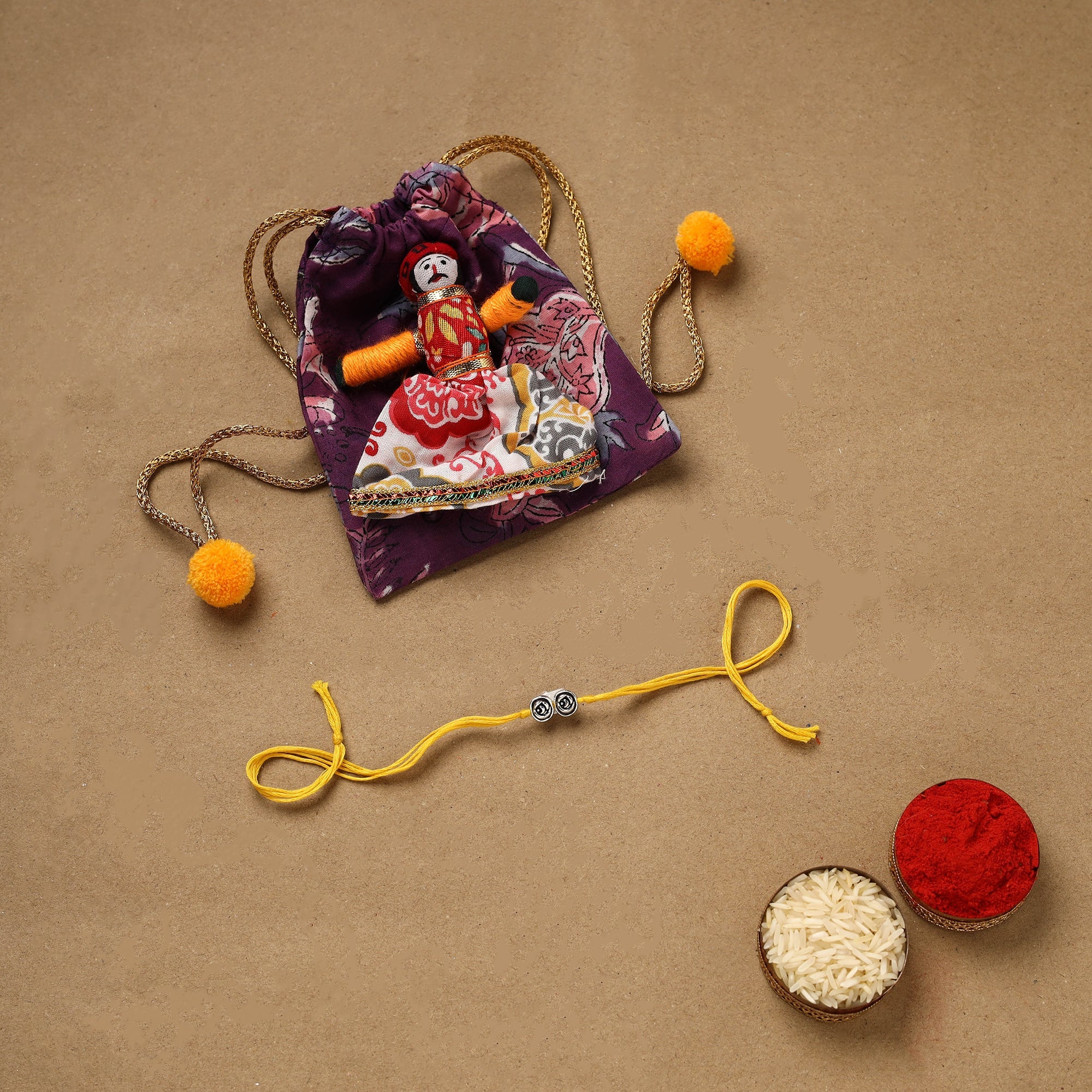 Rose - Handmade German Silver Rakhi 05