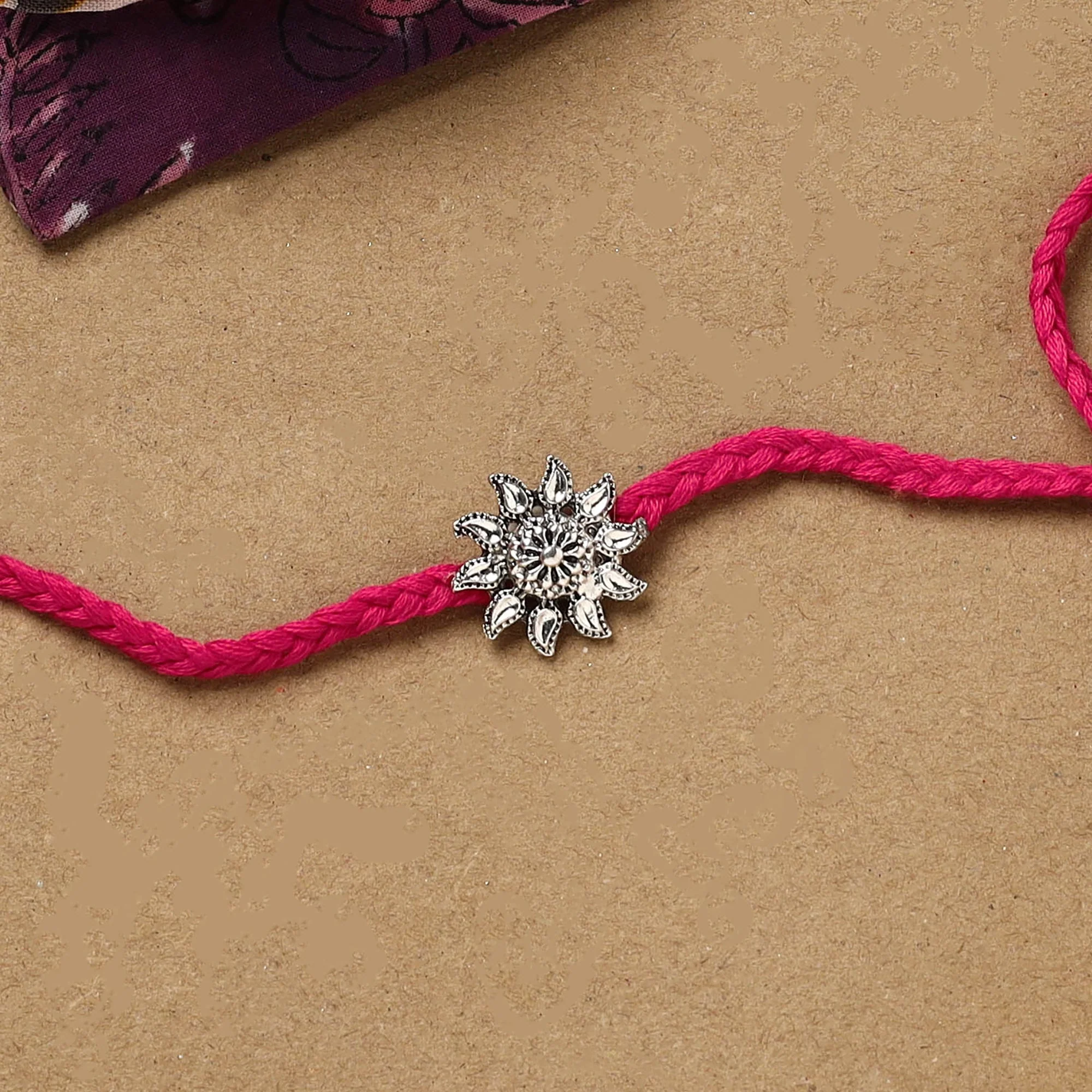 Flower - Handmade German Silver Rakhi 06 - Image 2