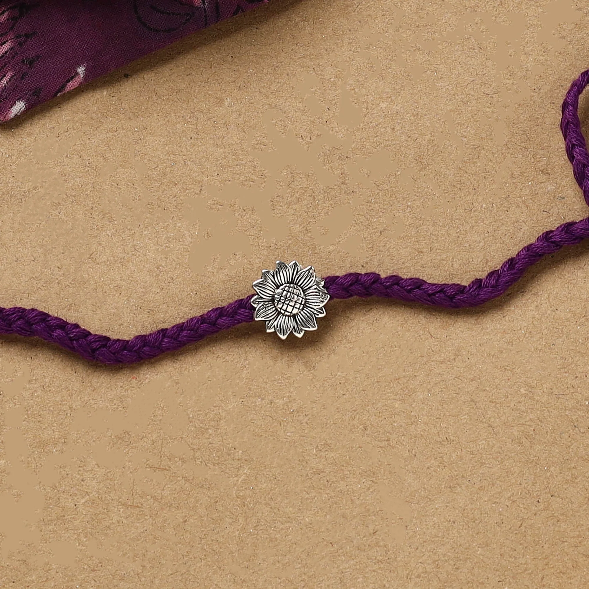 Flower - Handmade German Silver Rakhi 07 - Image 2