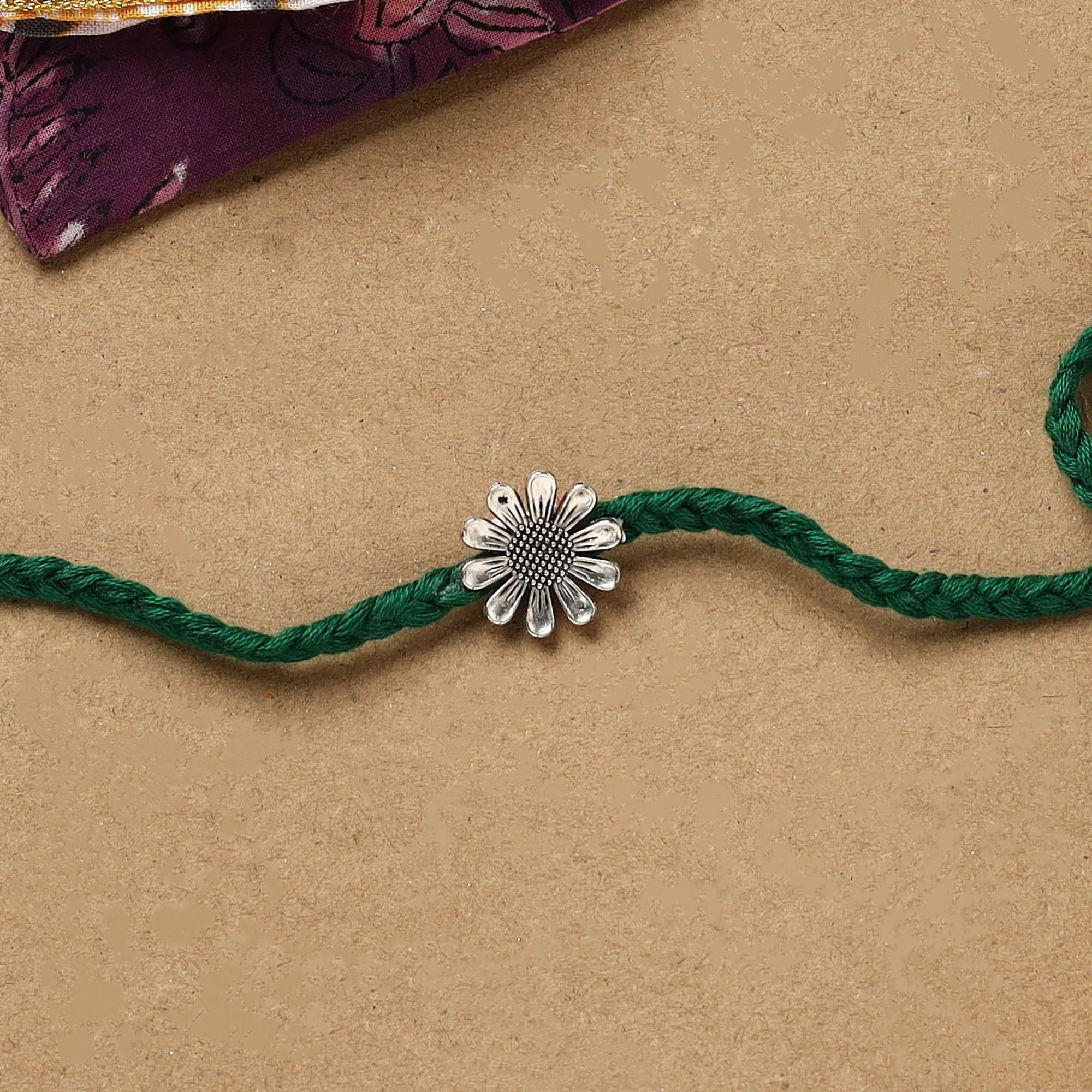 Flower - Handmade German Silver Rakhi 11 - Image 2