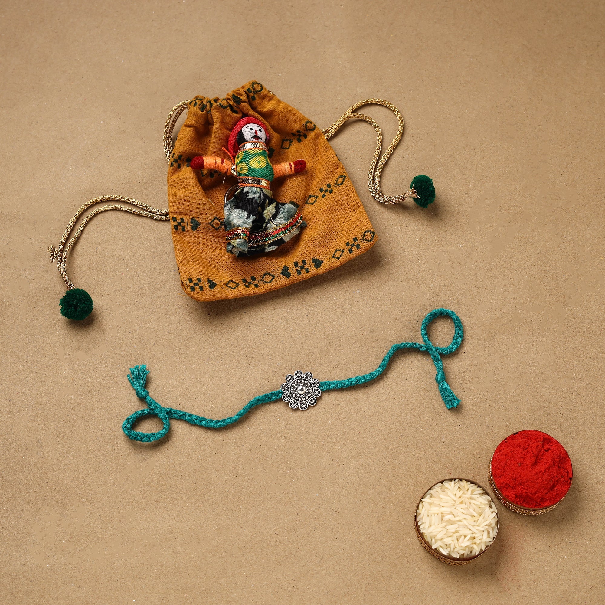 Flower - Handmade German Silver Rakhi 20