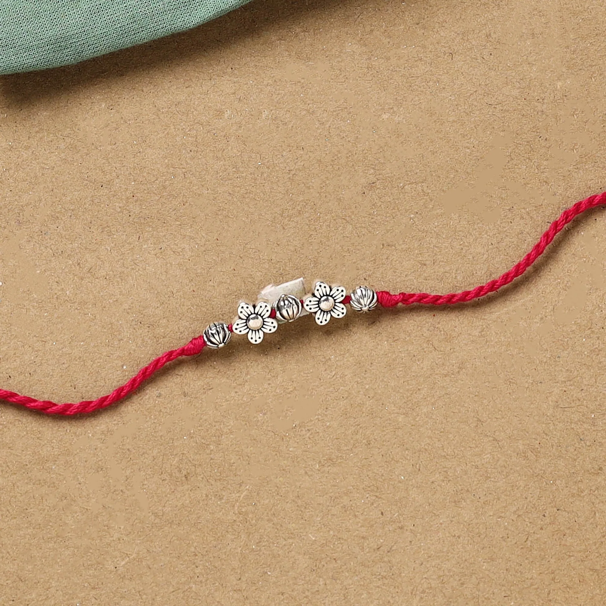 Flower - Handmade German Silver Rakhi 29 - Image 2