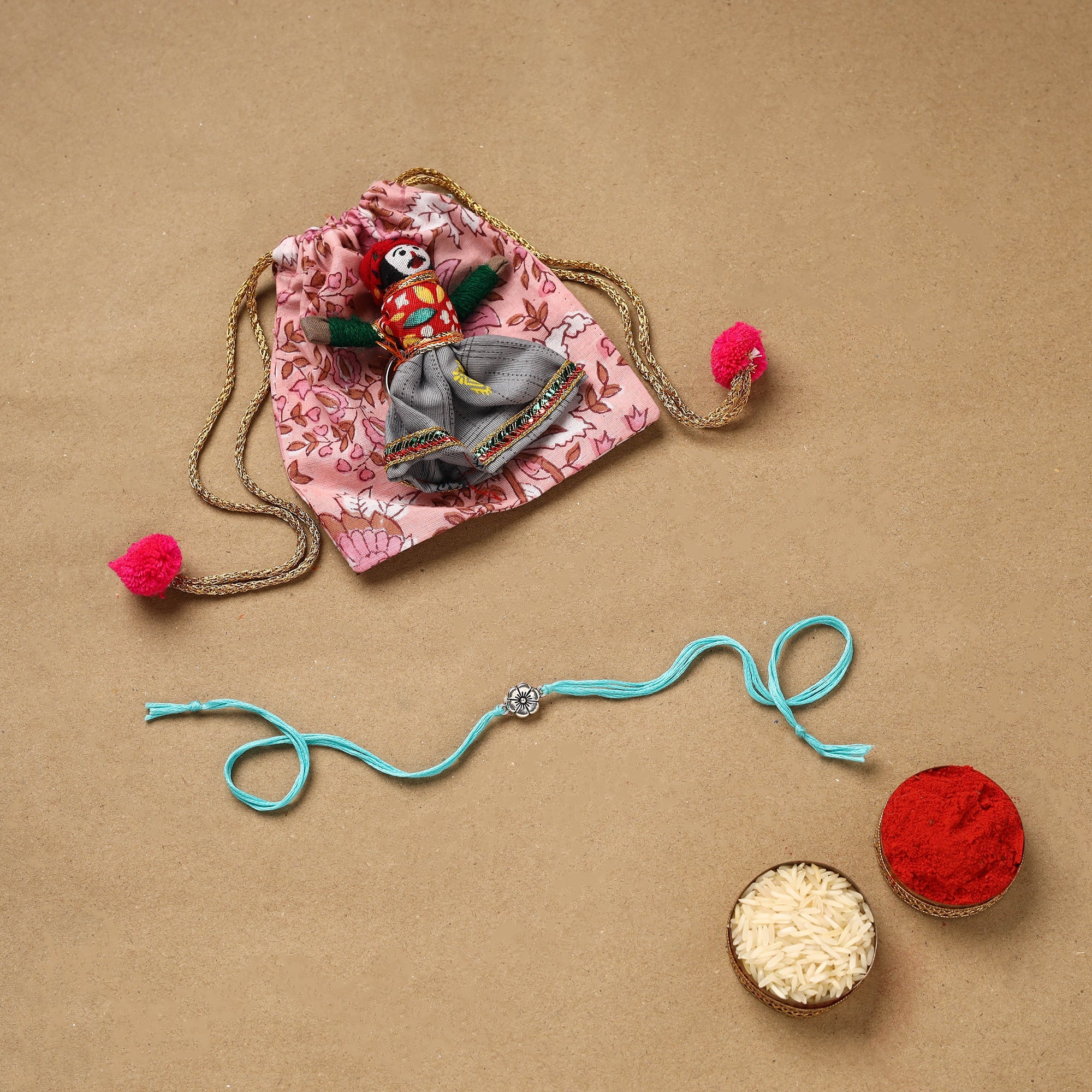 Flower - Handmade German Silver Rakhi 33