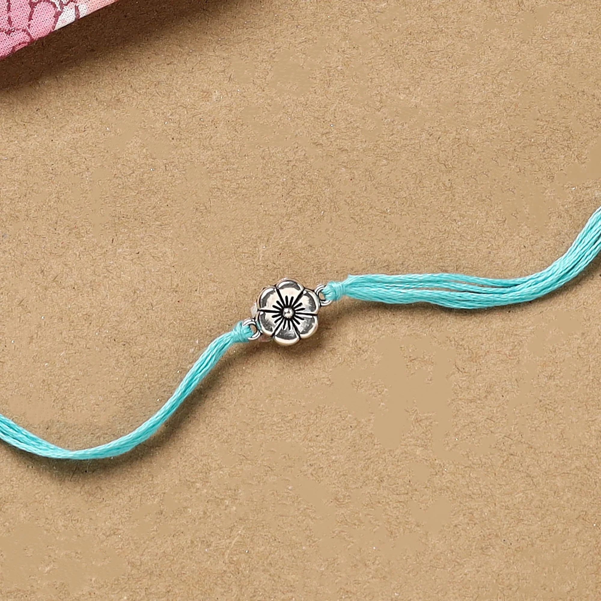 Flower - Handmade German Silver Rakhi 33 - Image 2
