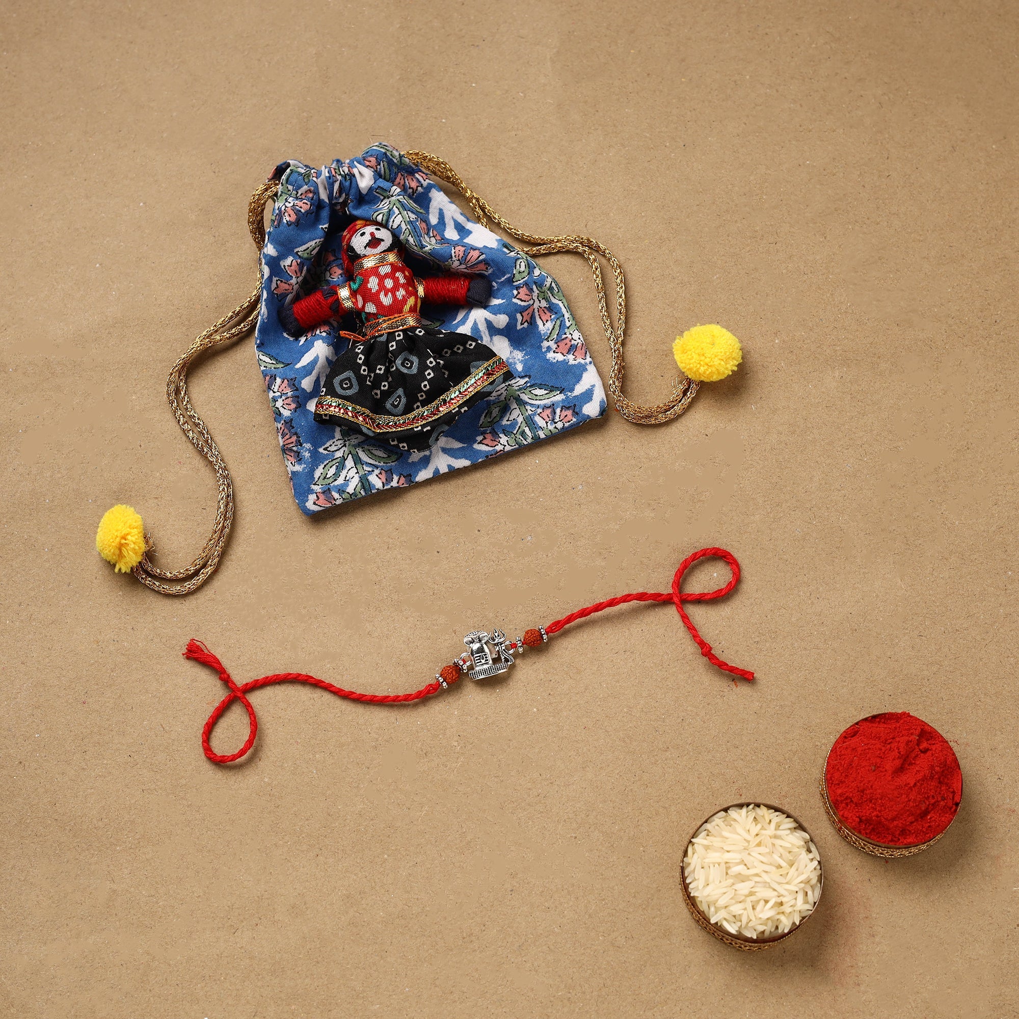 Shiv Ji - Handmade German Silver Rakhi 64