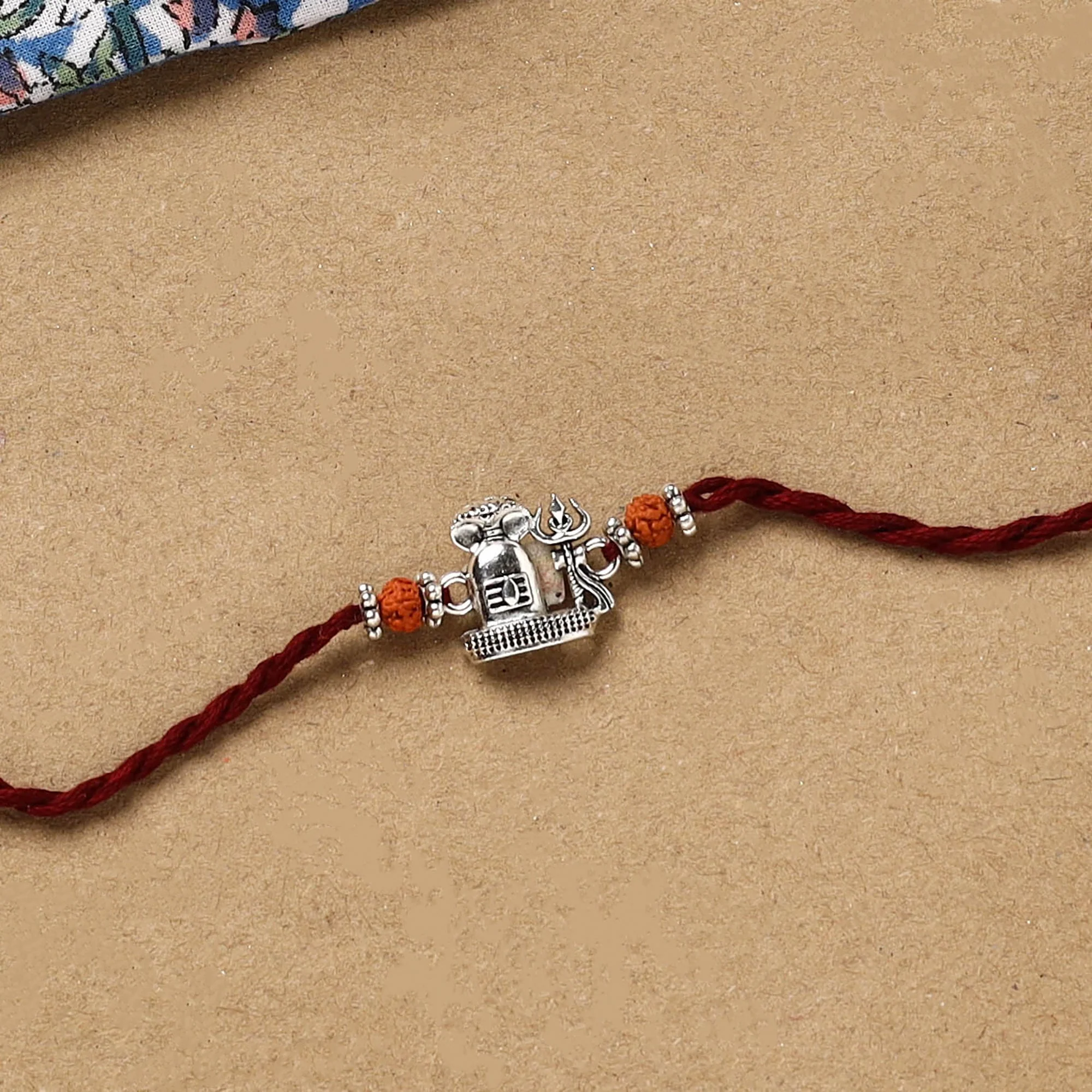 Shiv Ji - Handmade German Silver Rakhi 68 - Image 2