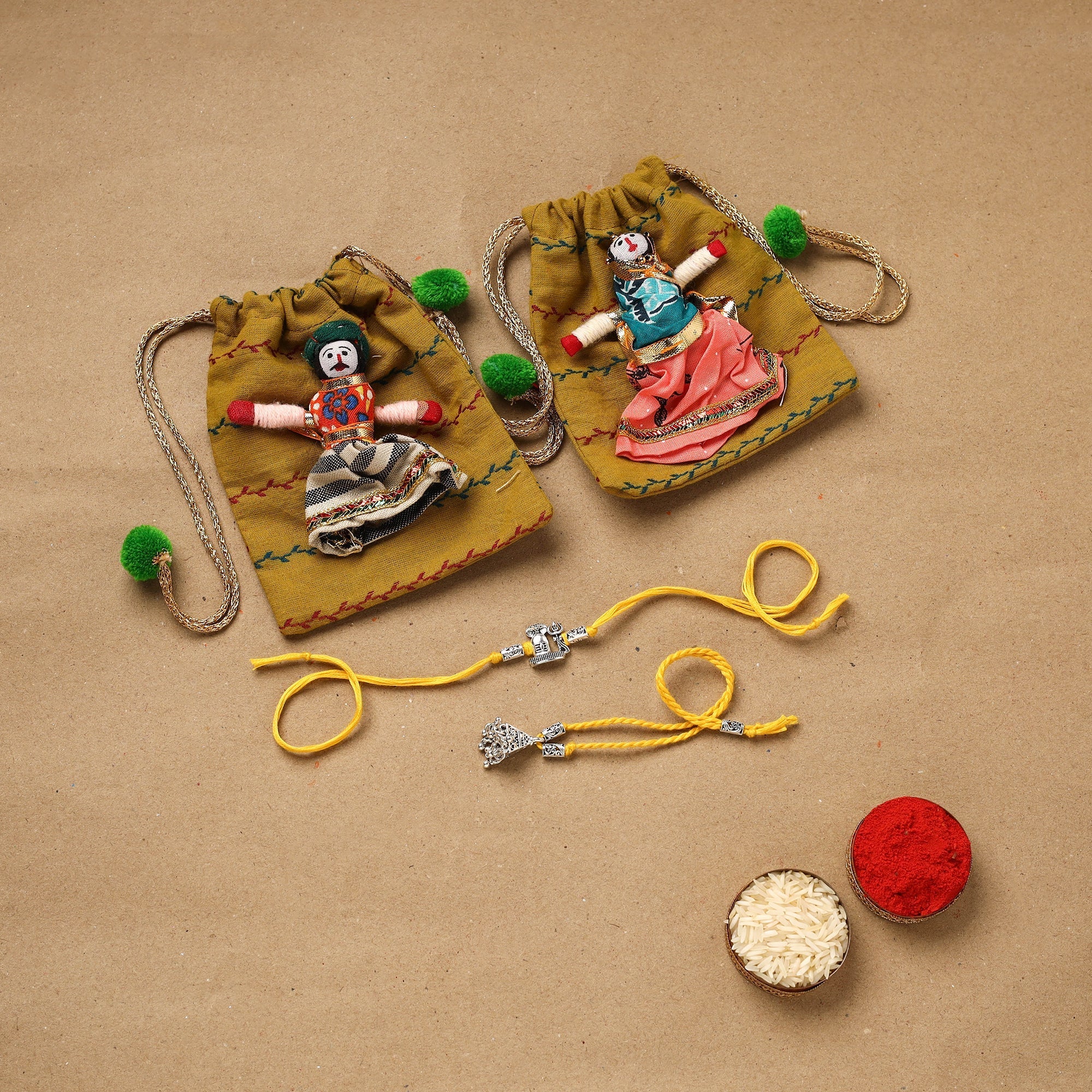 Shiv Ji - Handmade German Silver Rakhi & Lumba Set 200