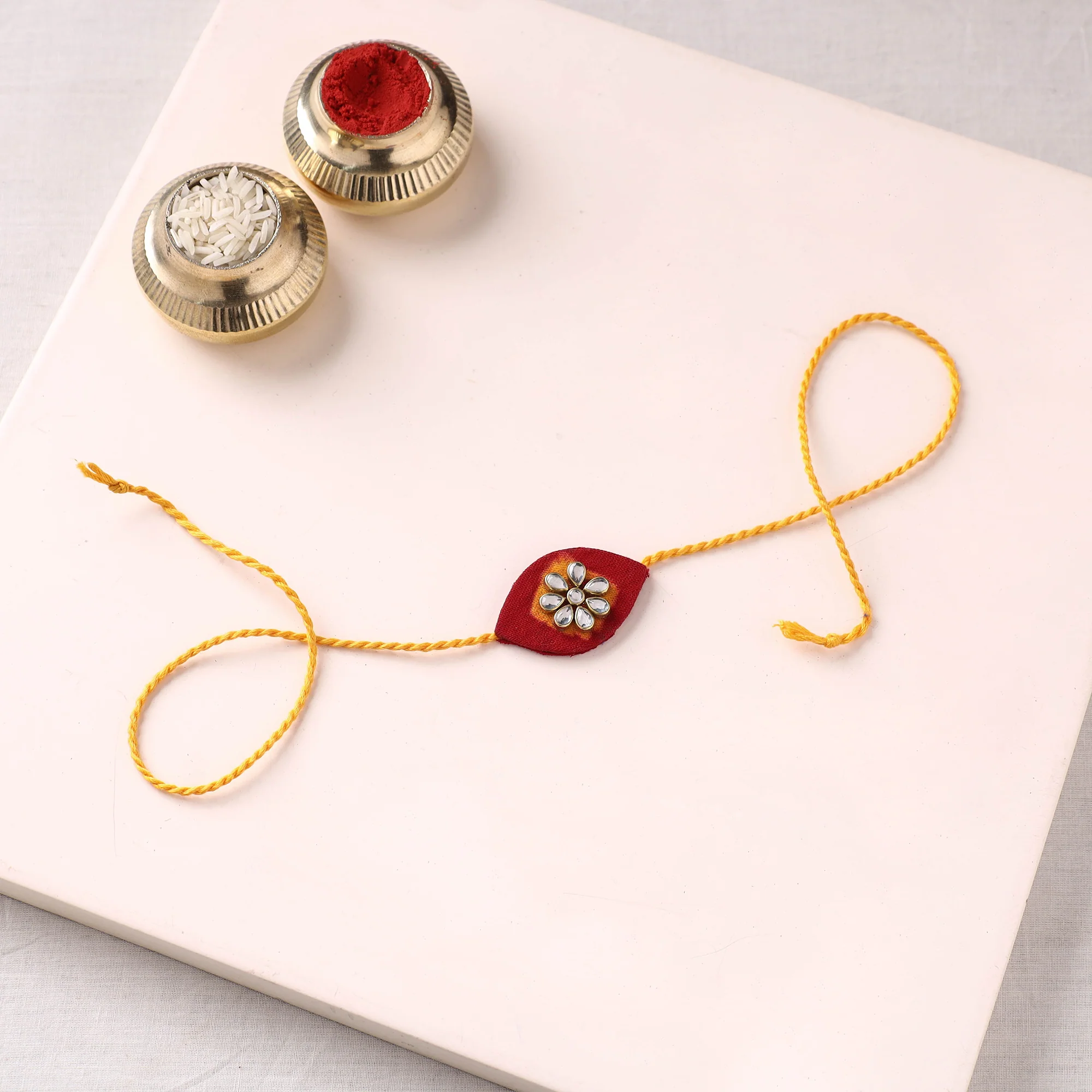 Handmade Kundan Work Rakhi 13