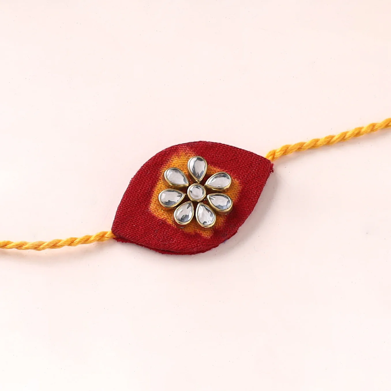 Handmade Kundan Work Rakhi 13 - Image 2