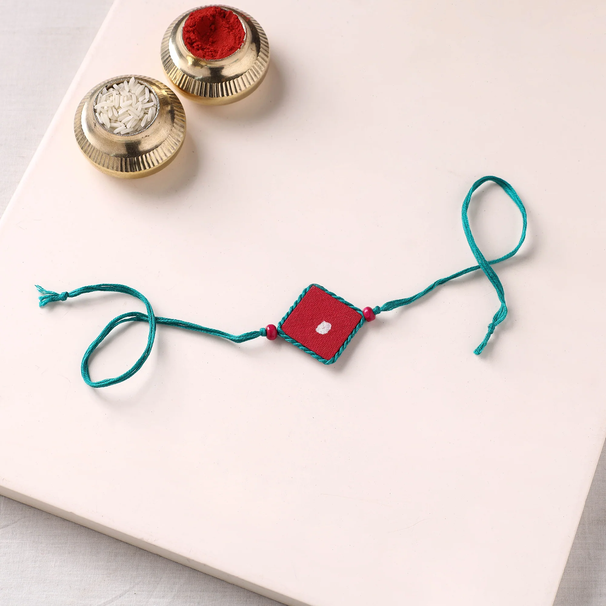 Handmade Kundan Work Rakhi 17