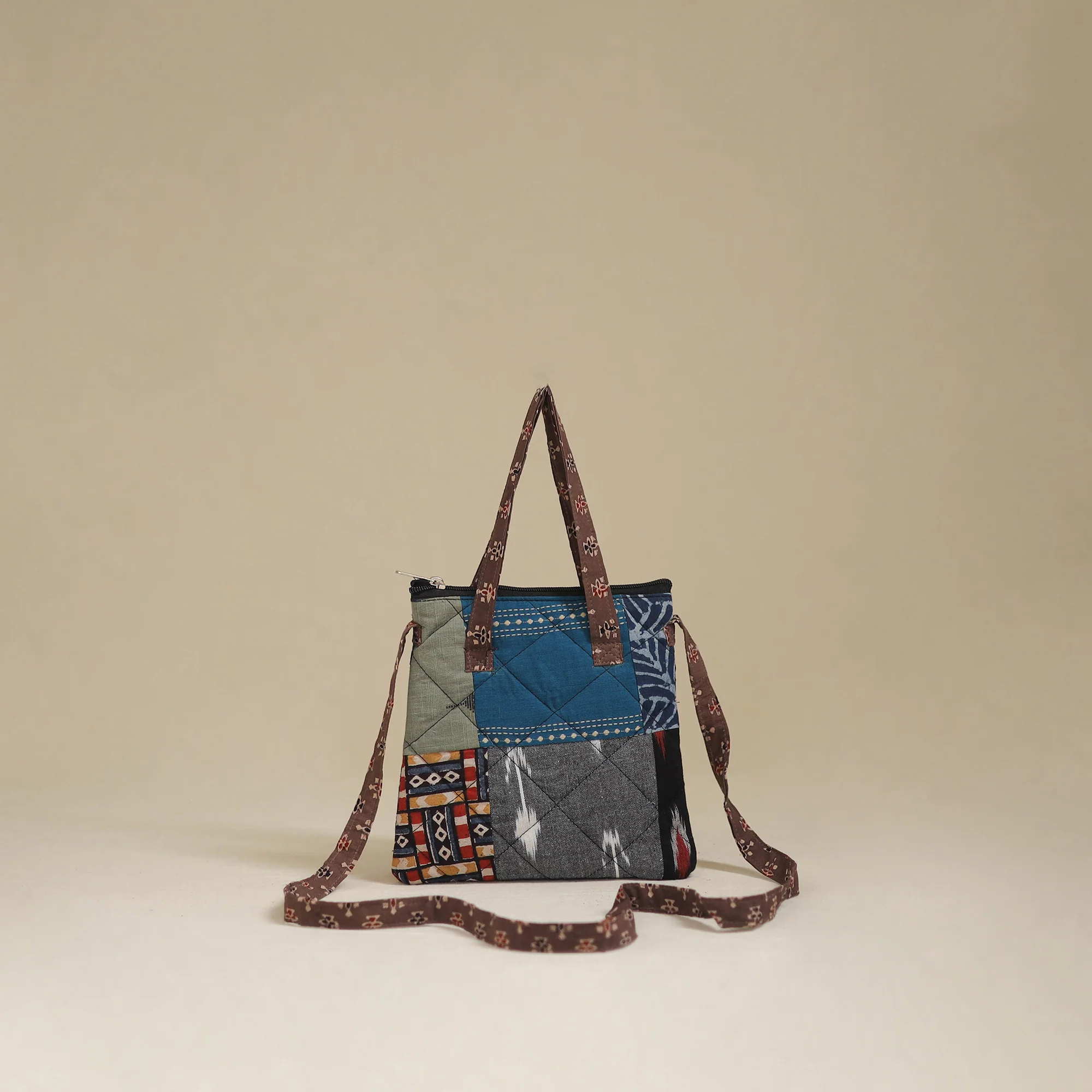 Handmade Quilted Patchwork Sling Bag 01