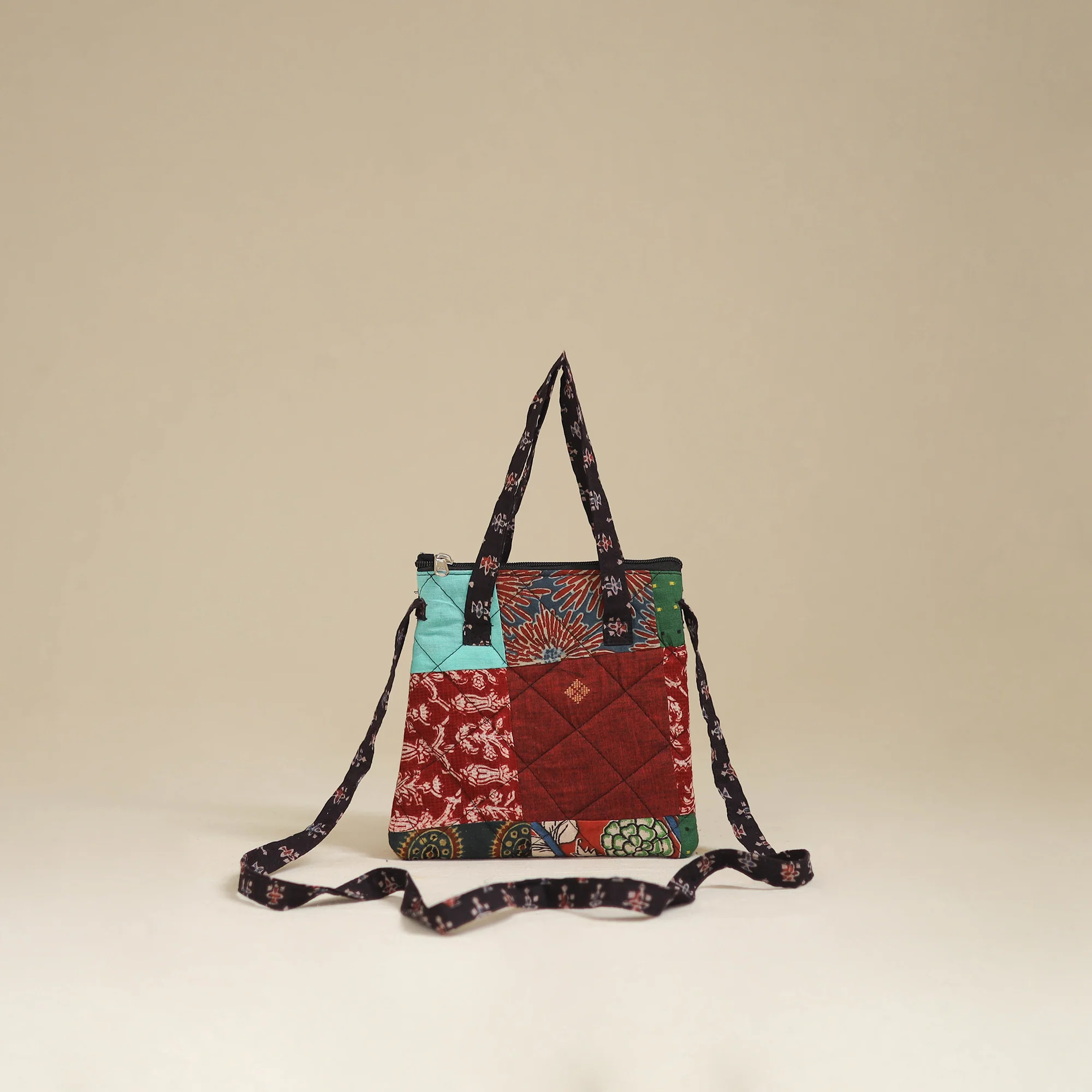 Handmade Quilted Patchwork Sling Bag 05