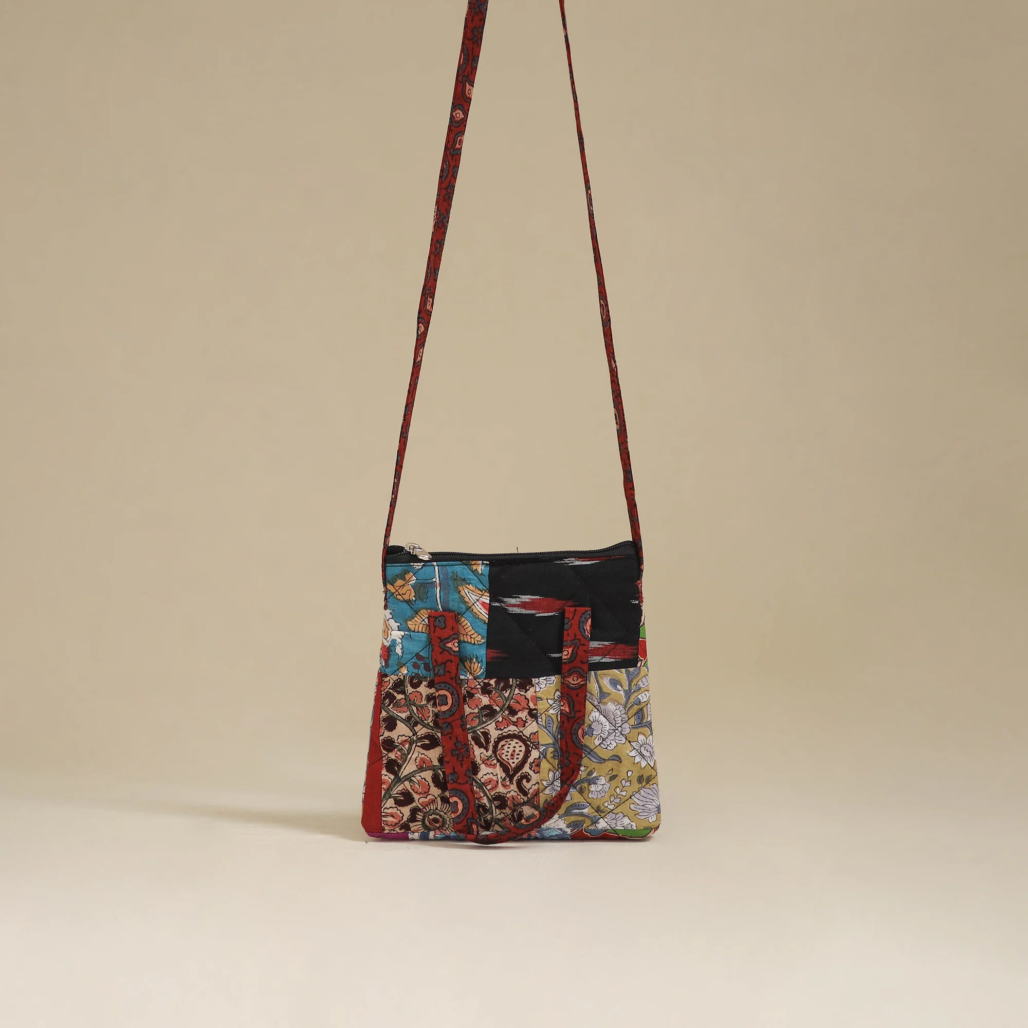 Handmade Quilted Patchwork Sling Bag 07 - Image 2