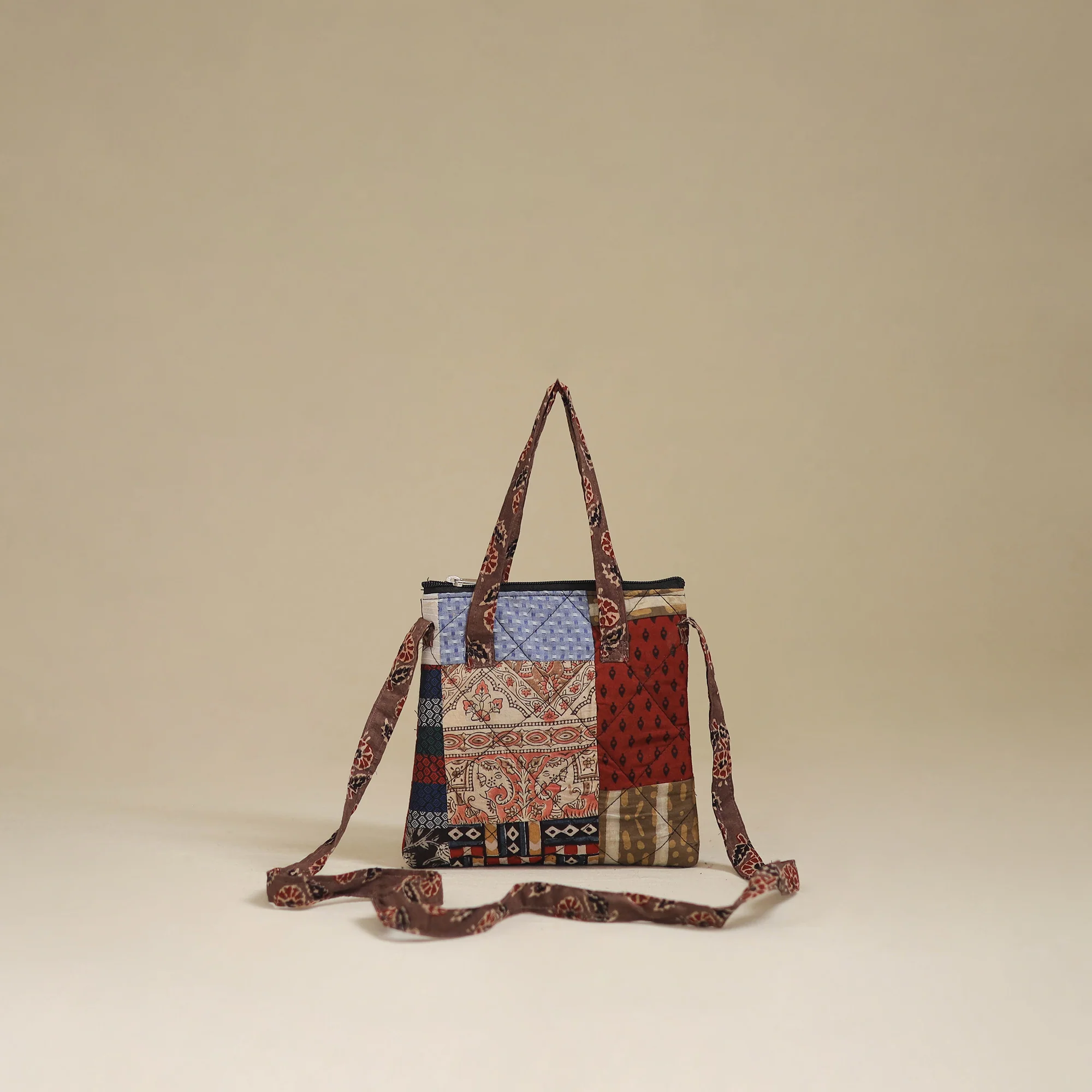 Handmade Quilted Patchwork Sling Bag 08