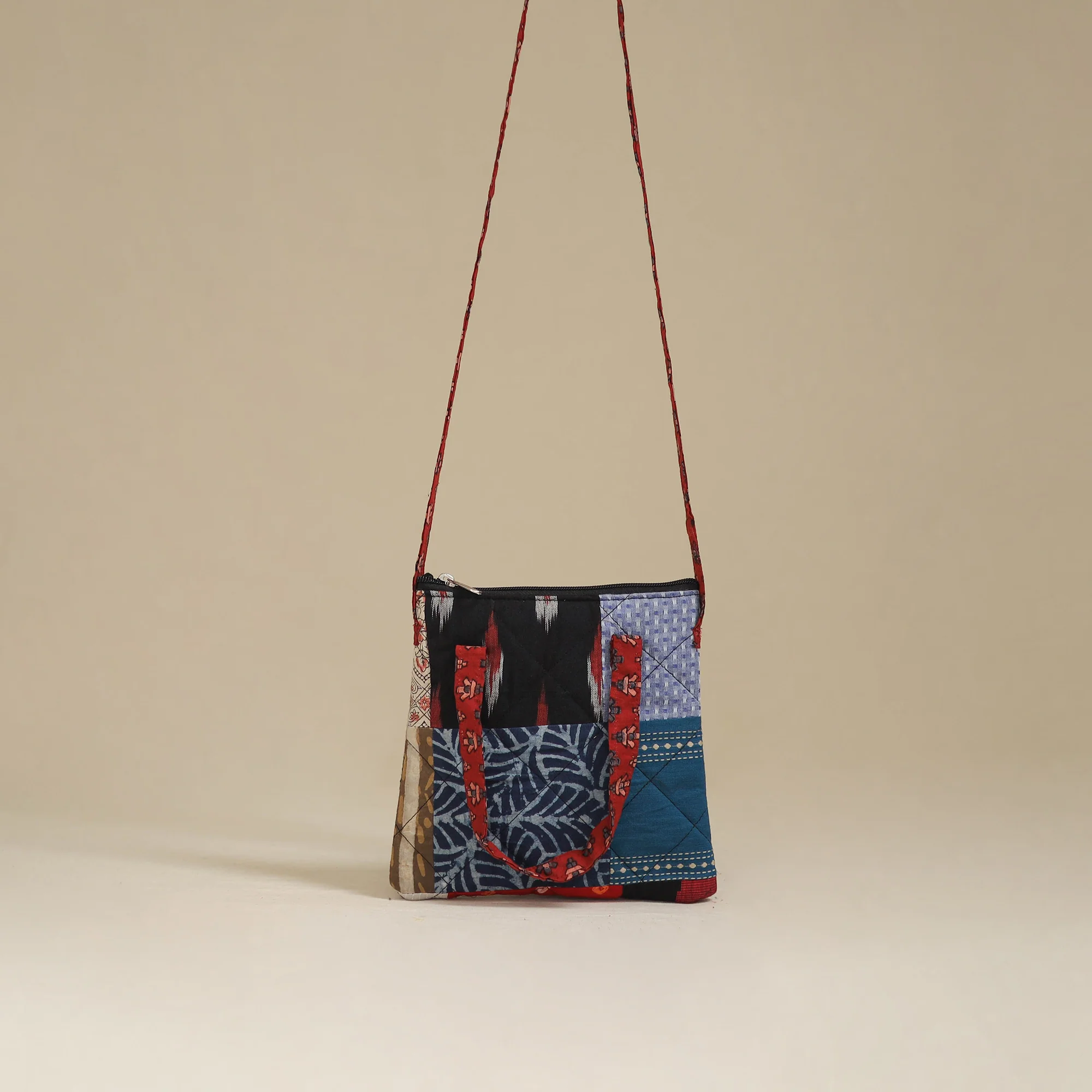 Handmade Quilted Patchwork Sling Bag 11 - Image 2