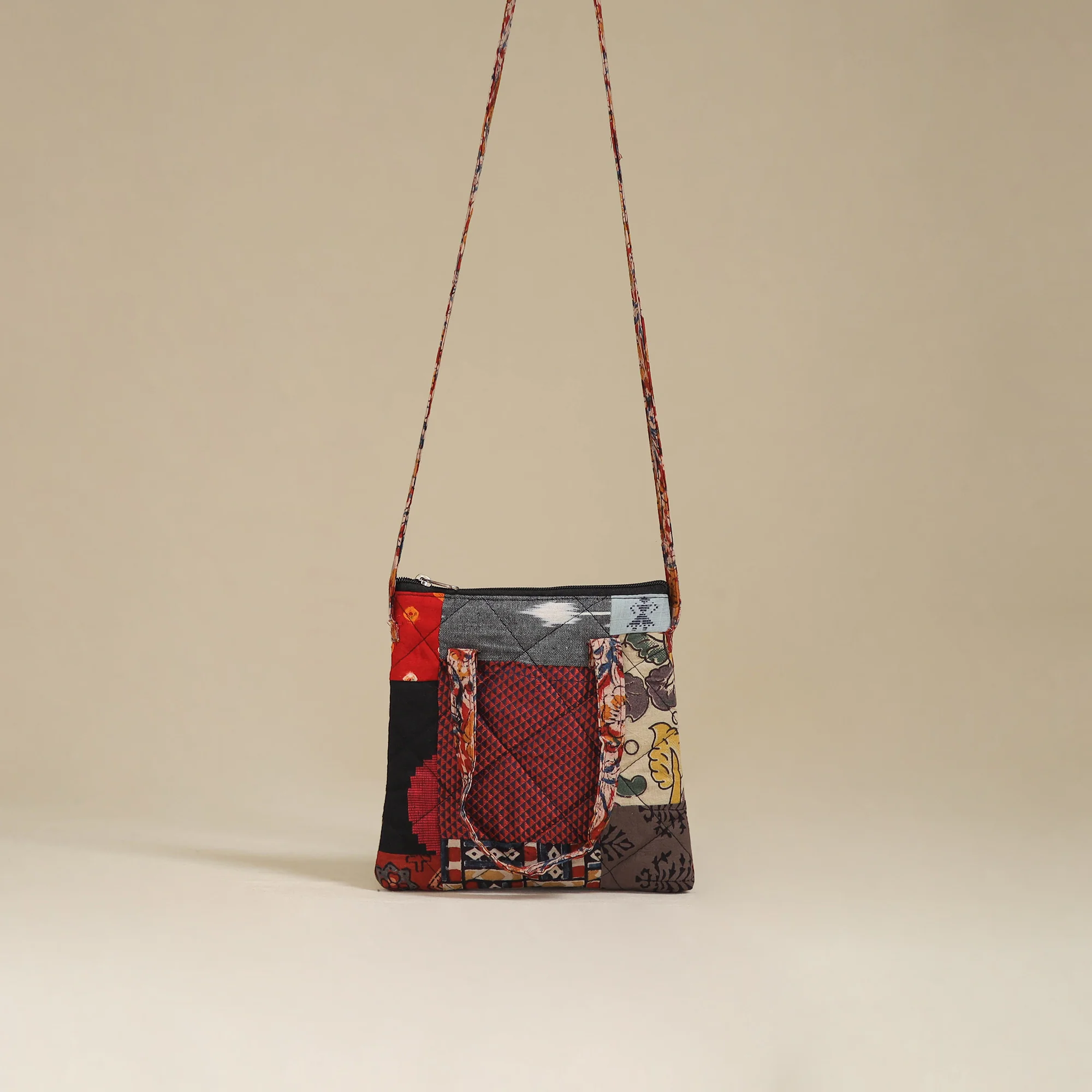 Handmade Quilted Patchwork Sling Bag 12 - Image 2
