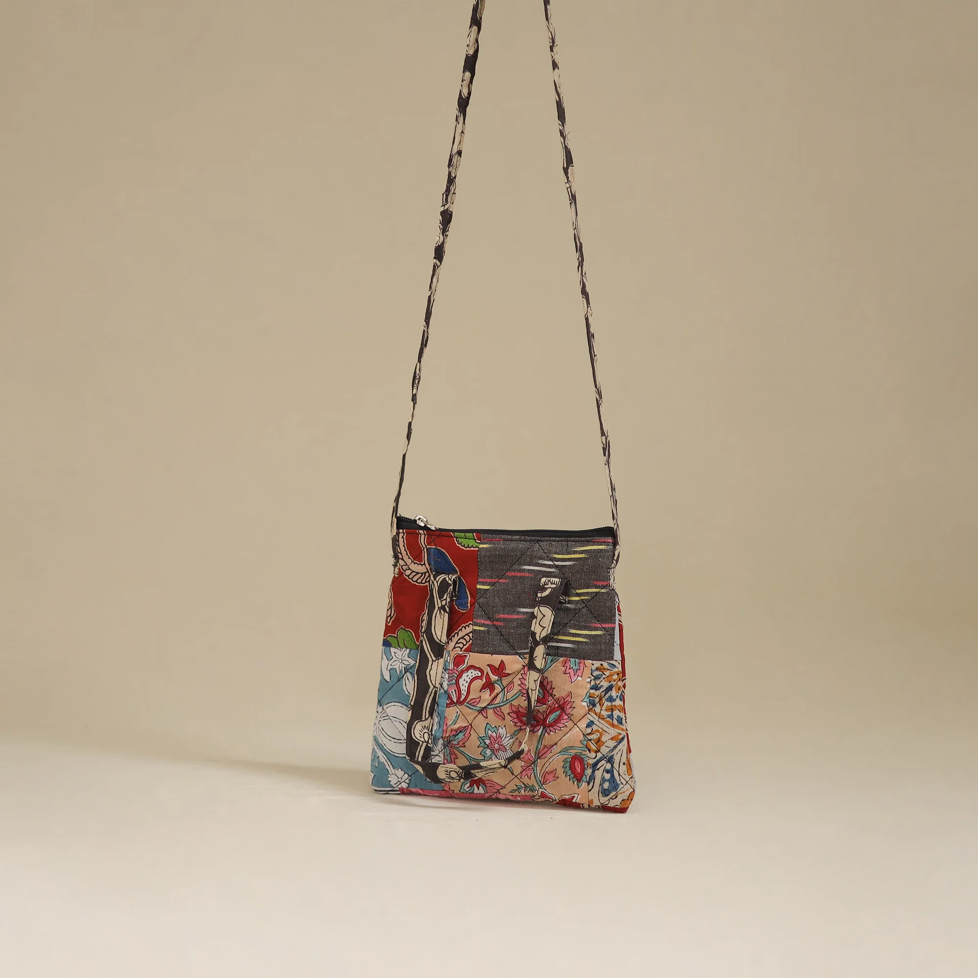 Handmade Quilted Patchwork Sling Bag 13 - Image 3