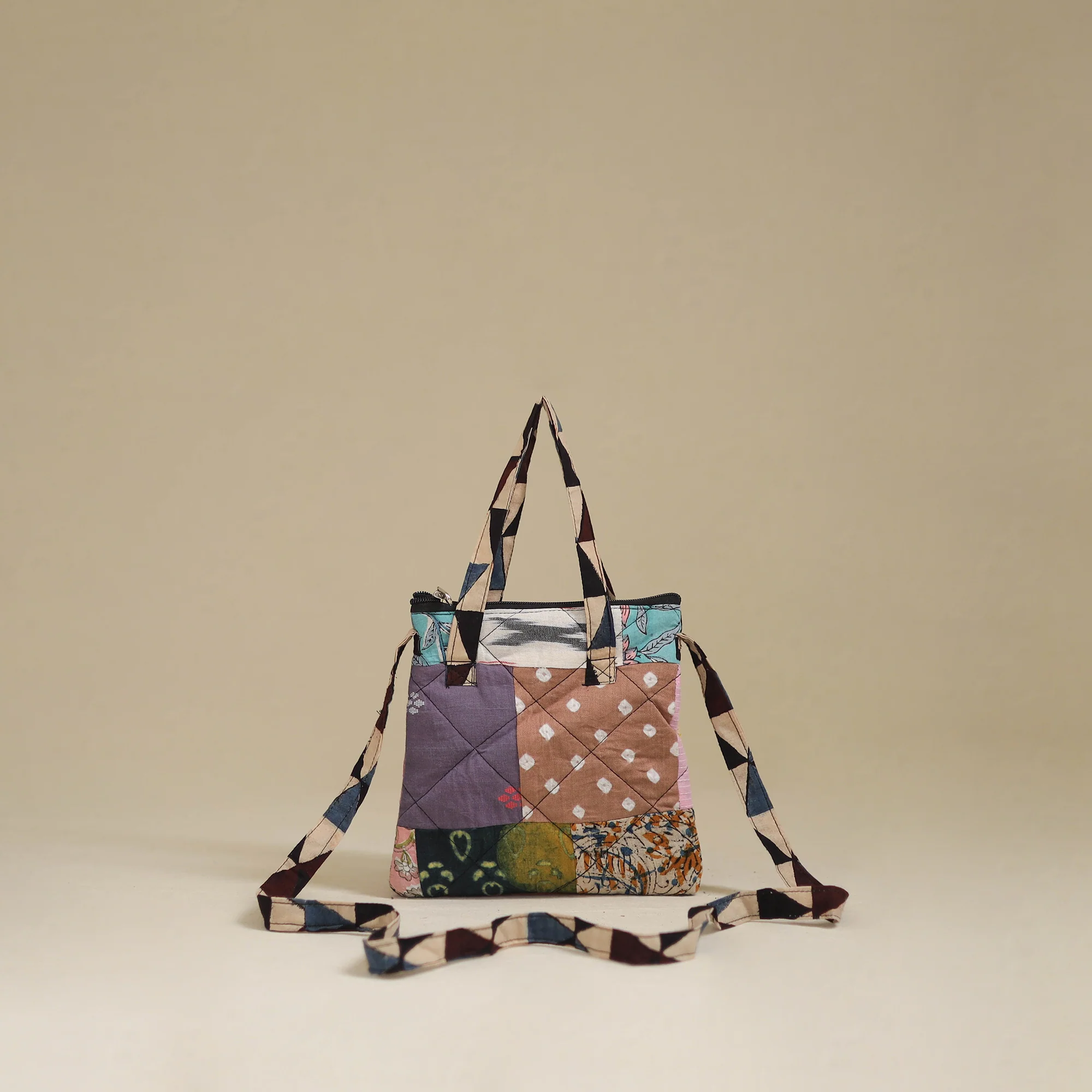 Handmade Quilted Patchwork Sling Bag 16