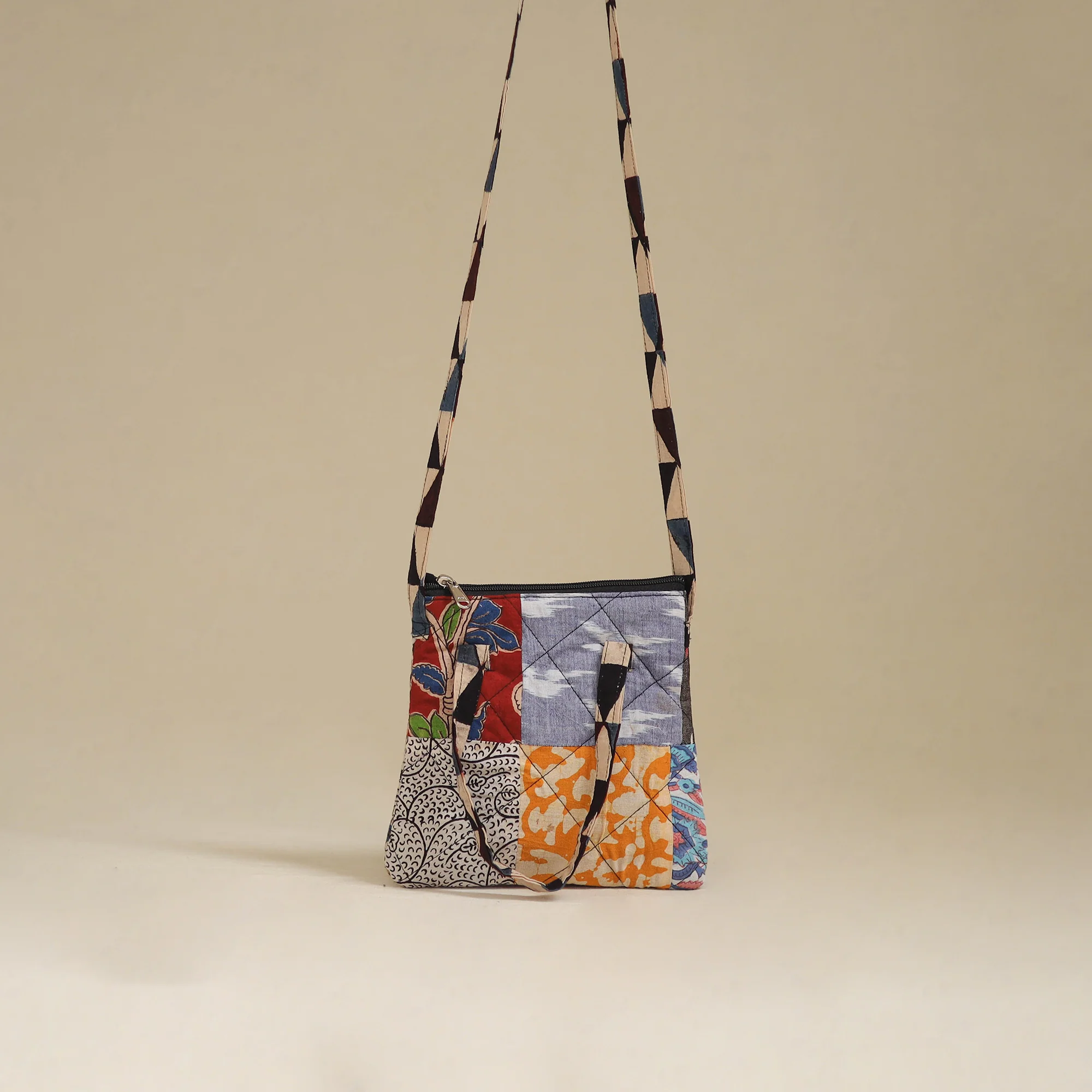 Handmade Quilted Patchwork Sling Bag 18 - Image 2