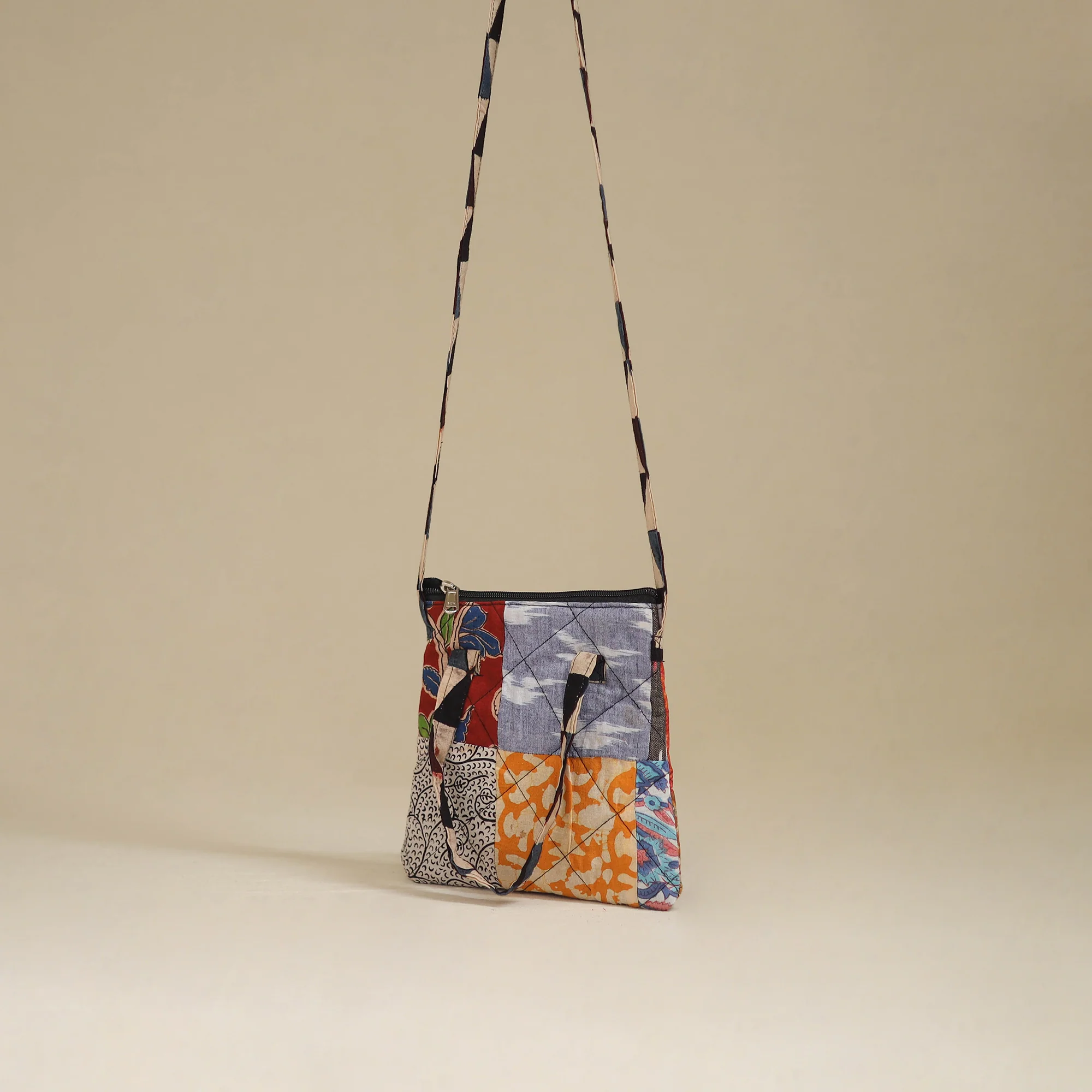 Handmade Quilted Patchwork Sling Bag 18 - Image 3