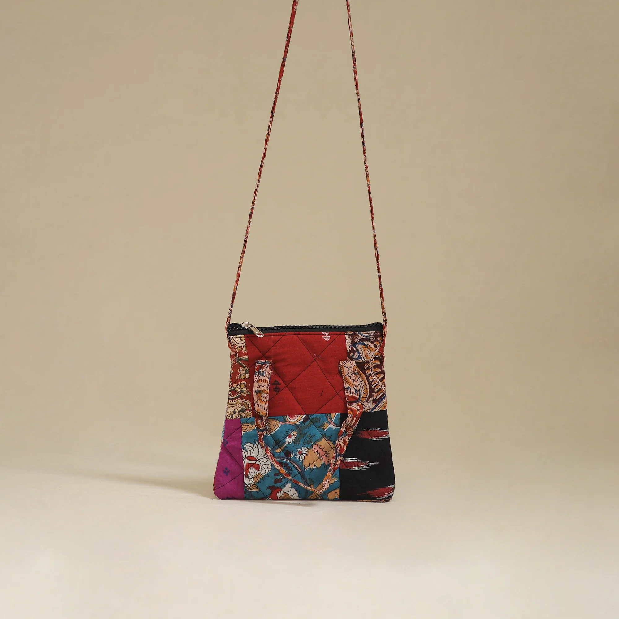 Handmade Quilted Patchwork Sling Bag 19 - Image 2