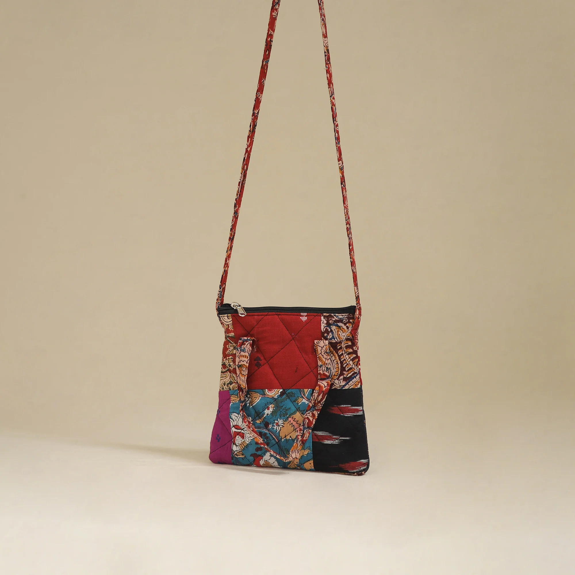 Handmade Quilted Patchwork Sling Bag 19 - Image 3