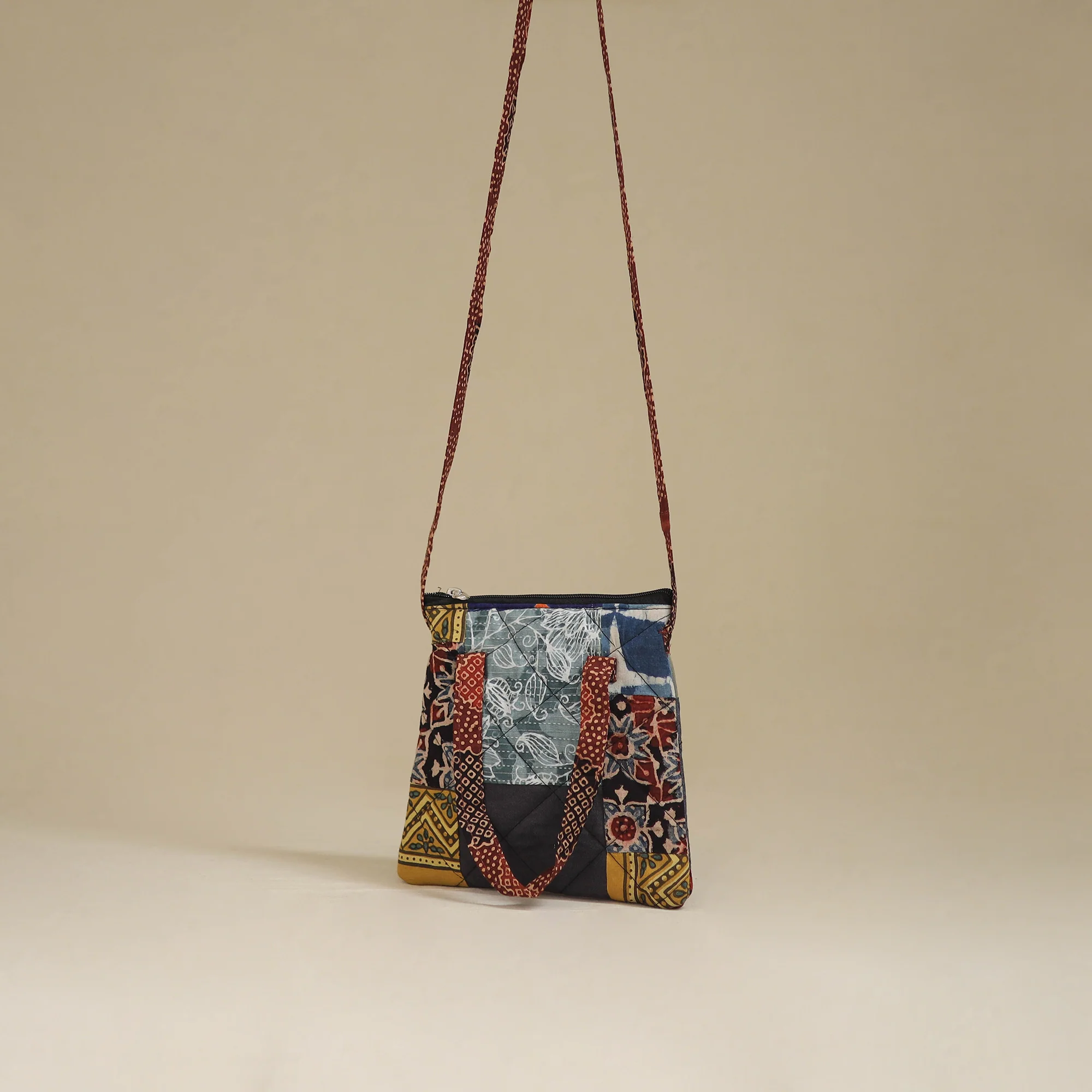 Handmade Quilted Patchwork Sling Bag 20 - Image 3