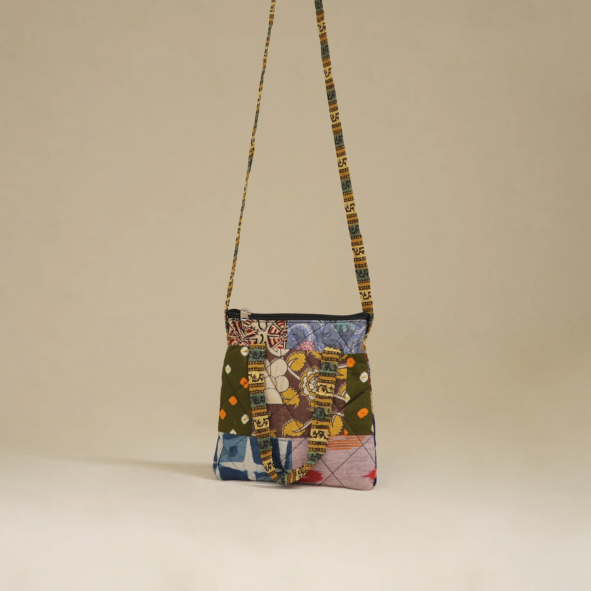 Handmade Quilted Patchwork Sling Bag 21 - Image 3