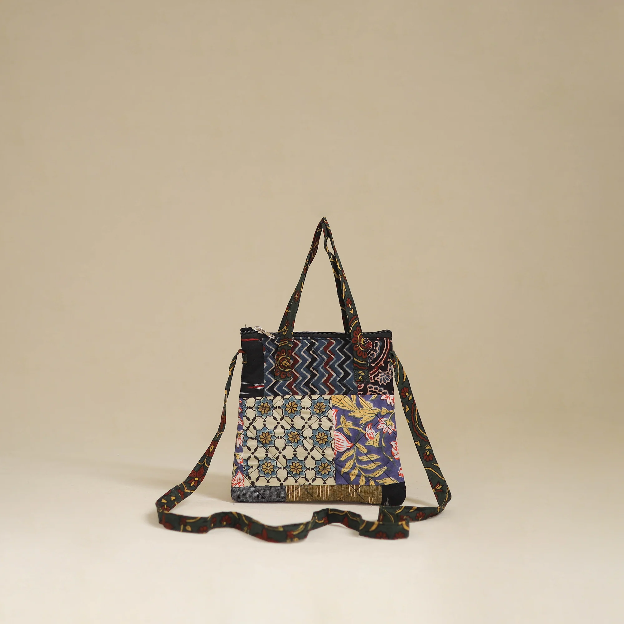 Handmade Quilted Patchwork Sling Bag 23