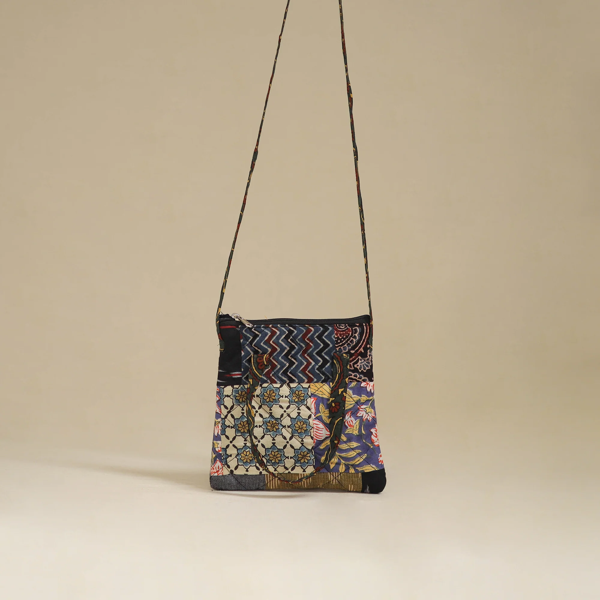 Handmade Quilted Patchwork Sling Bag 23 - Image 2