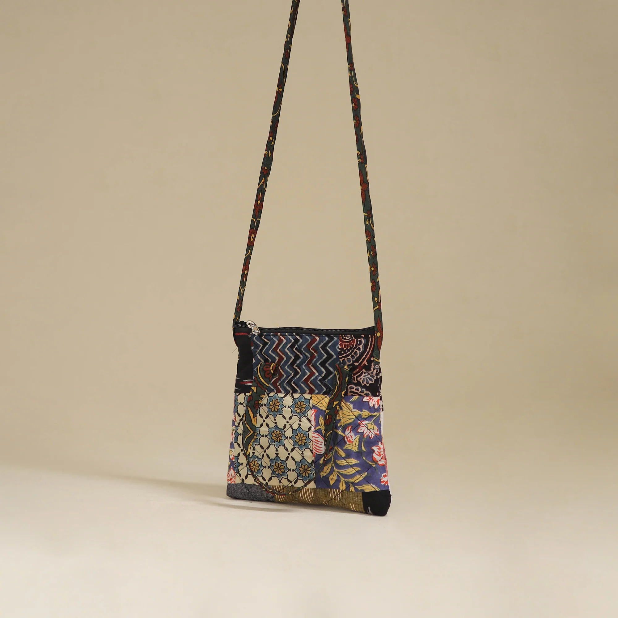 Handmade Quilted Patchwork Sling Bag 23 - Image 3