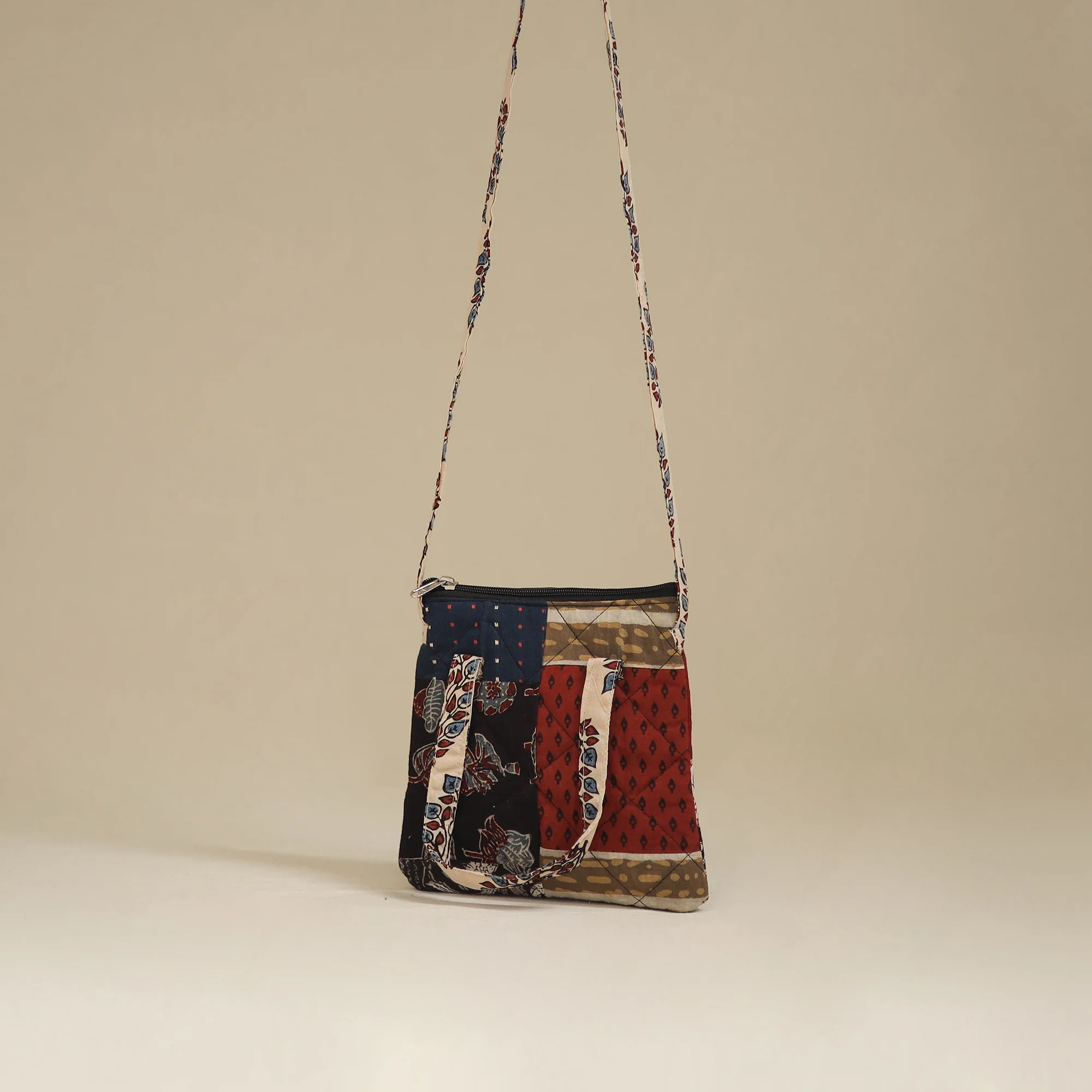 Handmade Quilted Patchwork Sling Bag 28 - Image 3