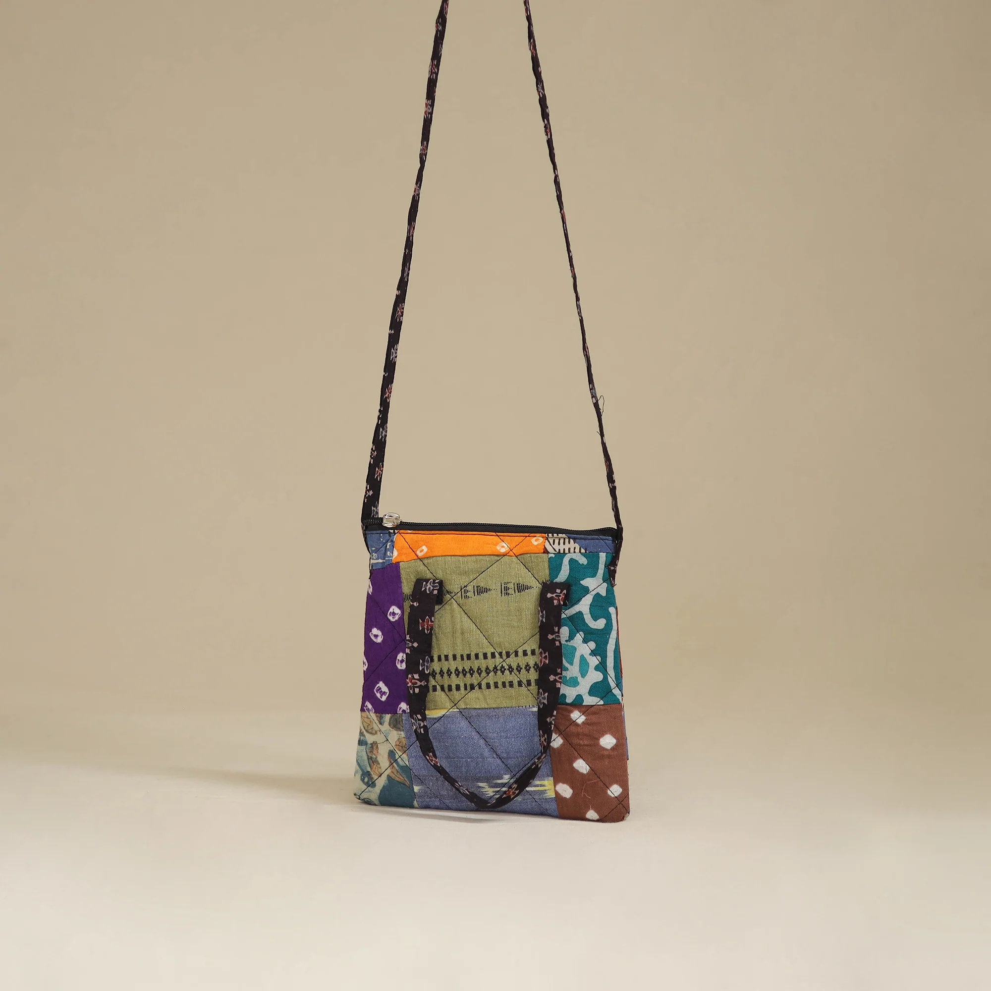 Handmade Quilted Patchwork Sling Bag 29 - Image 3