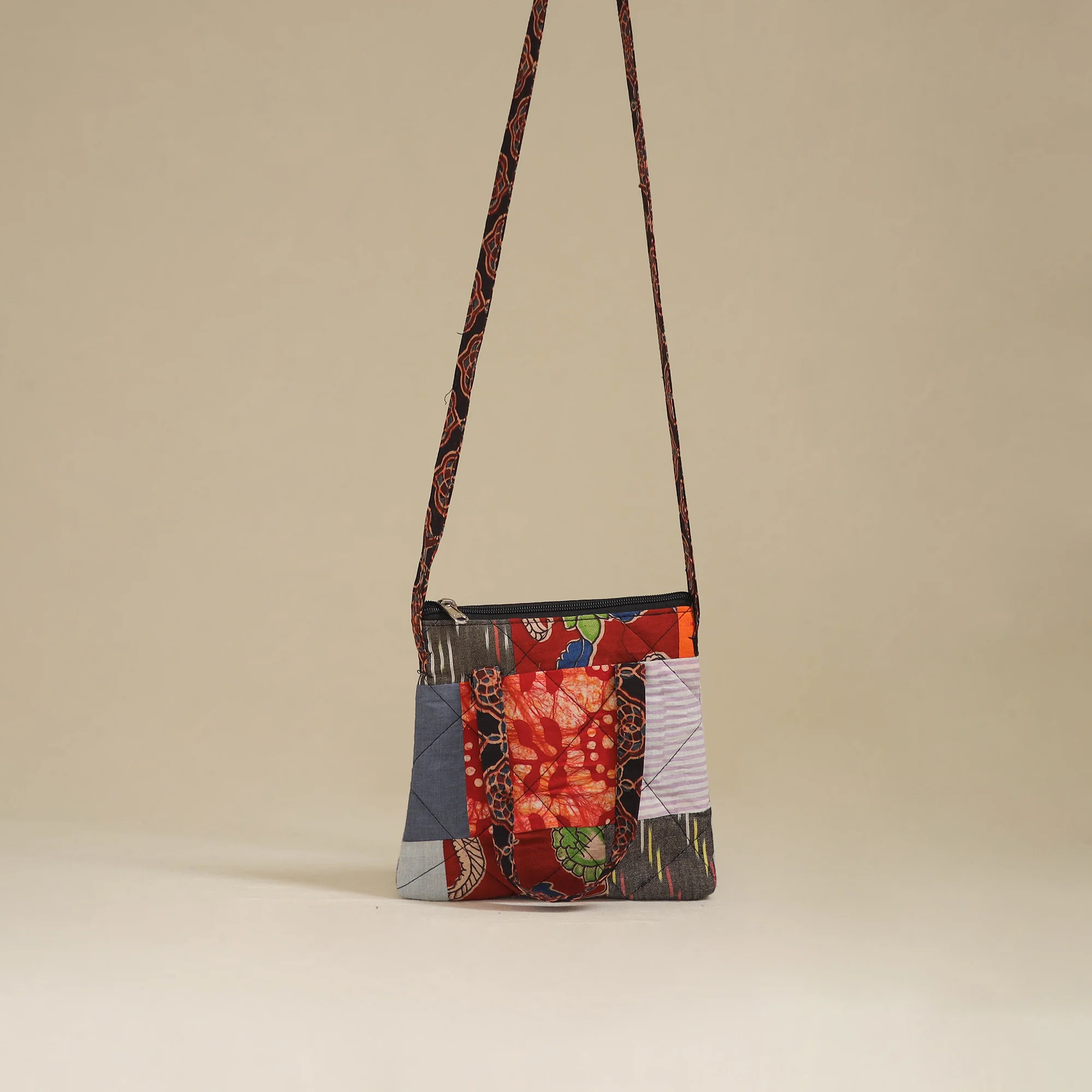 Handmade Quilted Patchwork Sling Bag 32 - Image 2