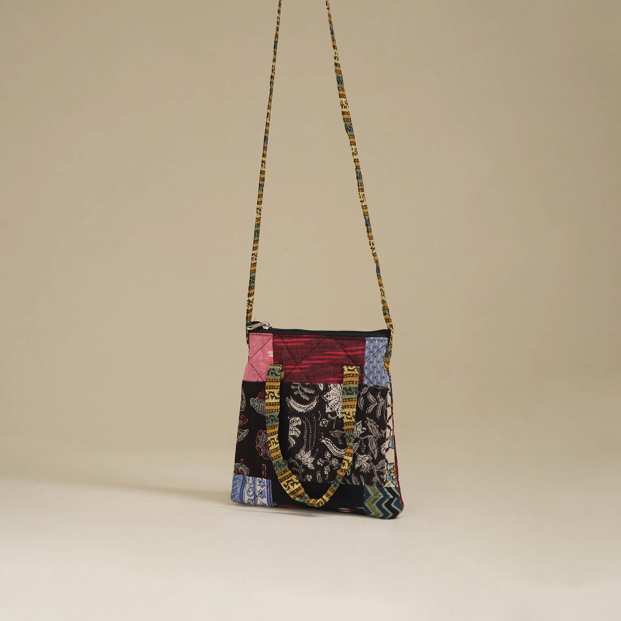 Handmade Quilted Patchwork Sling Bag 36 - Image 3