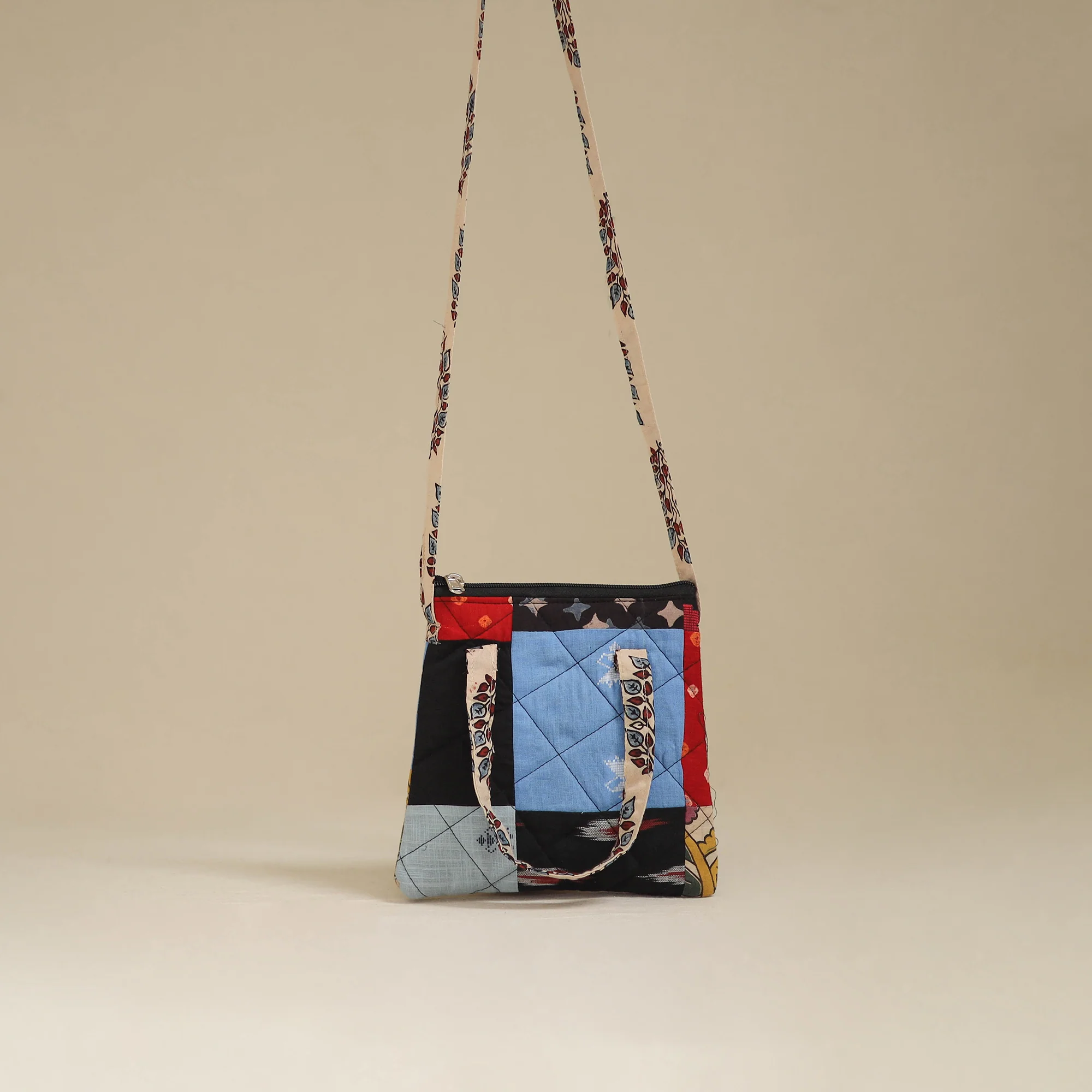 Handmade Quilted Patchwork Sling Bag 40 - Image 2