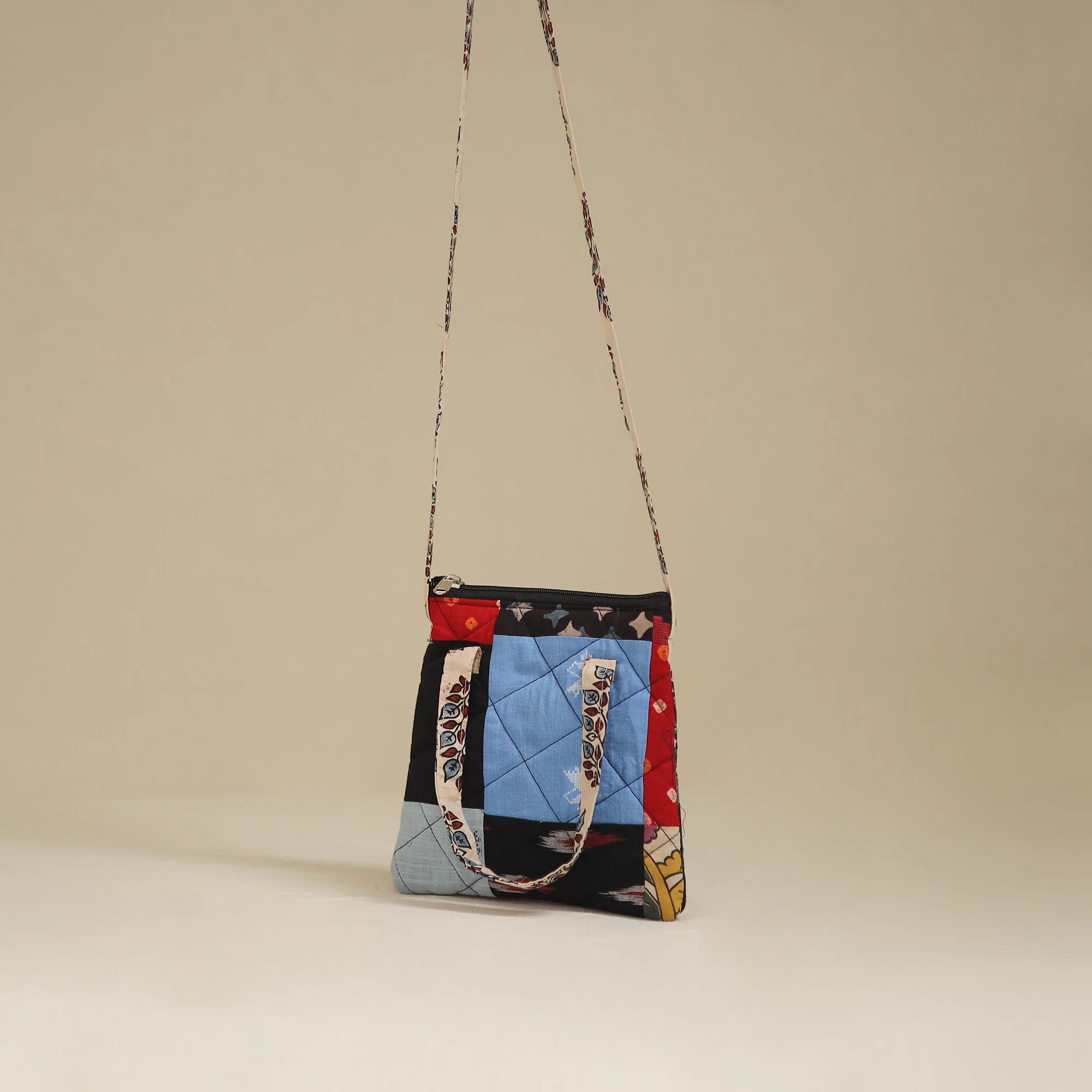 Handmade Quilted Patchwork Sling Bag 40 - Image 3