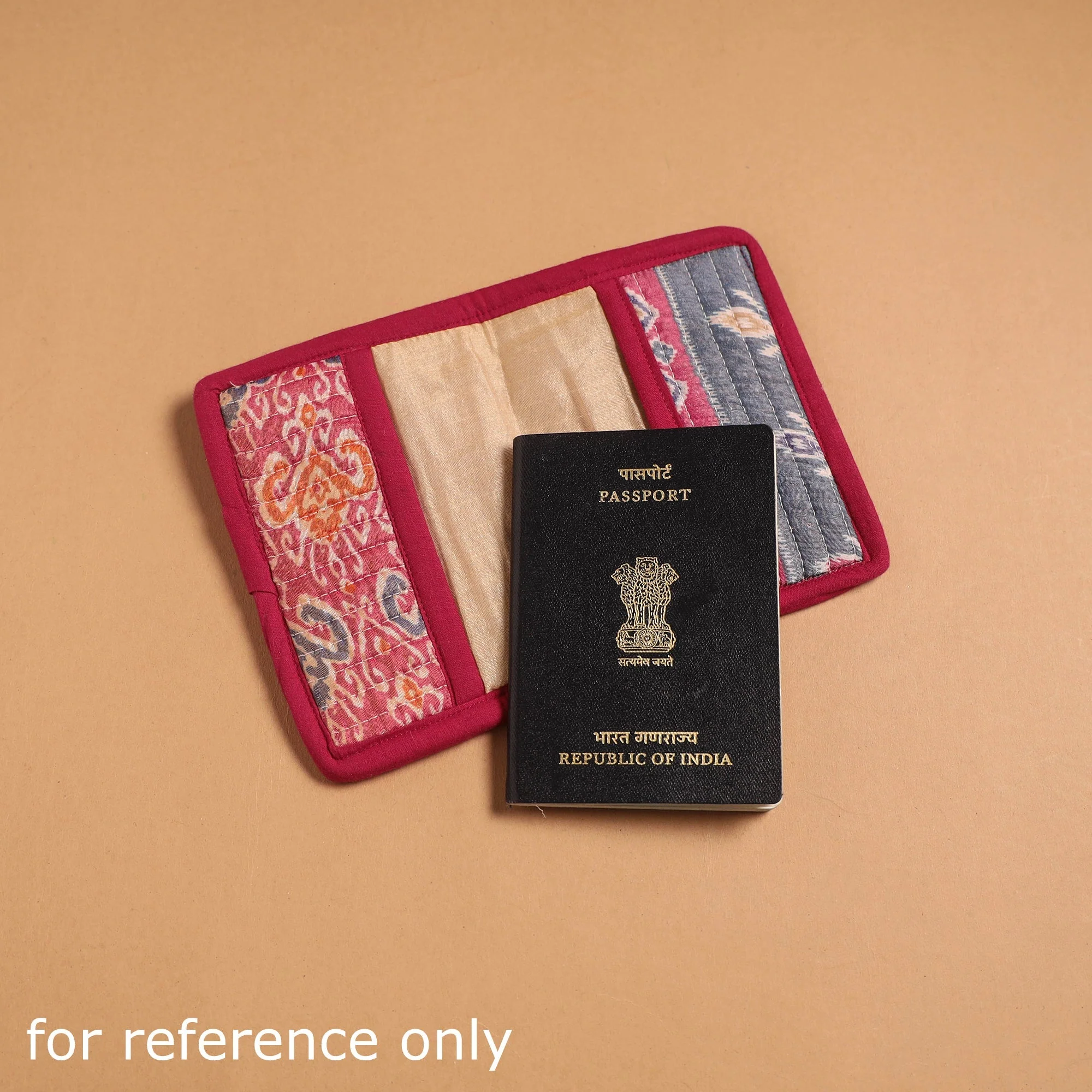 Multicolor - Handmade Quilted Printed Fabric Passport Cover 02 - Image 3