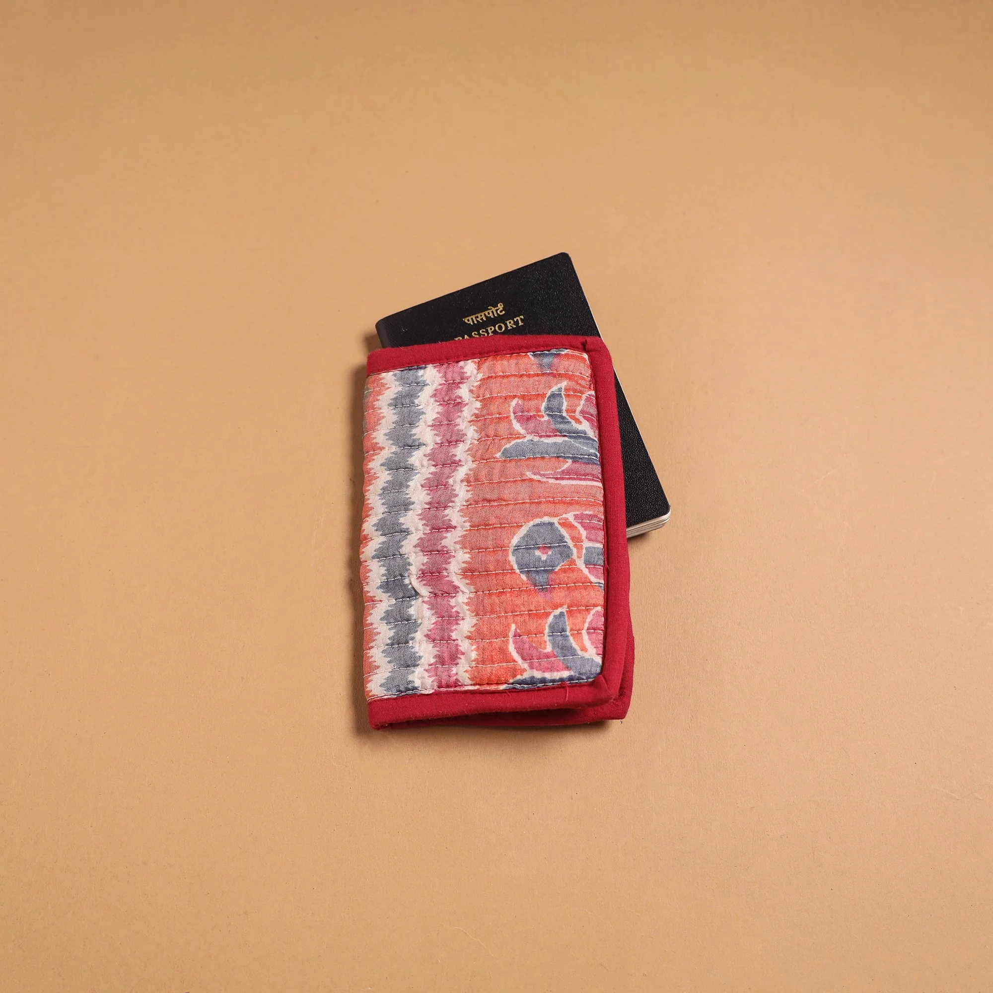 Multicolor - Handmade Quilted Printed Fabric Passport Cover 11