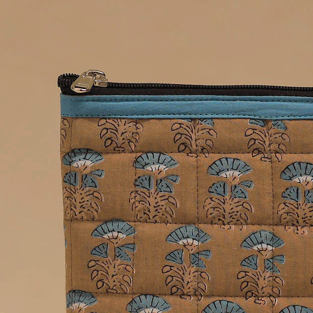 Brown - Handmade Quilted Utility Pouch 02 - Image 3