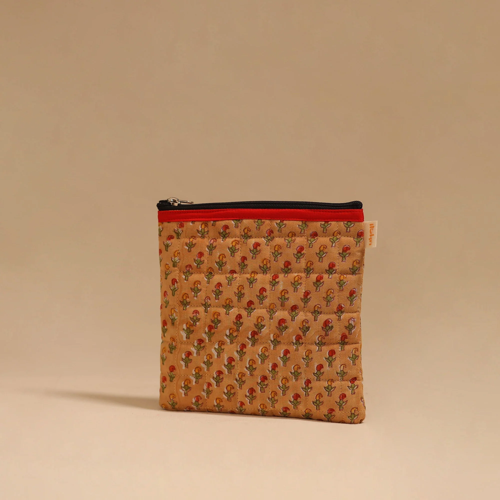 Orange - Handmade Quilted Utility Pouch 05 - Image 2