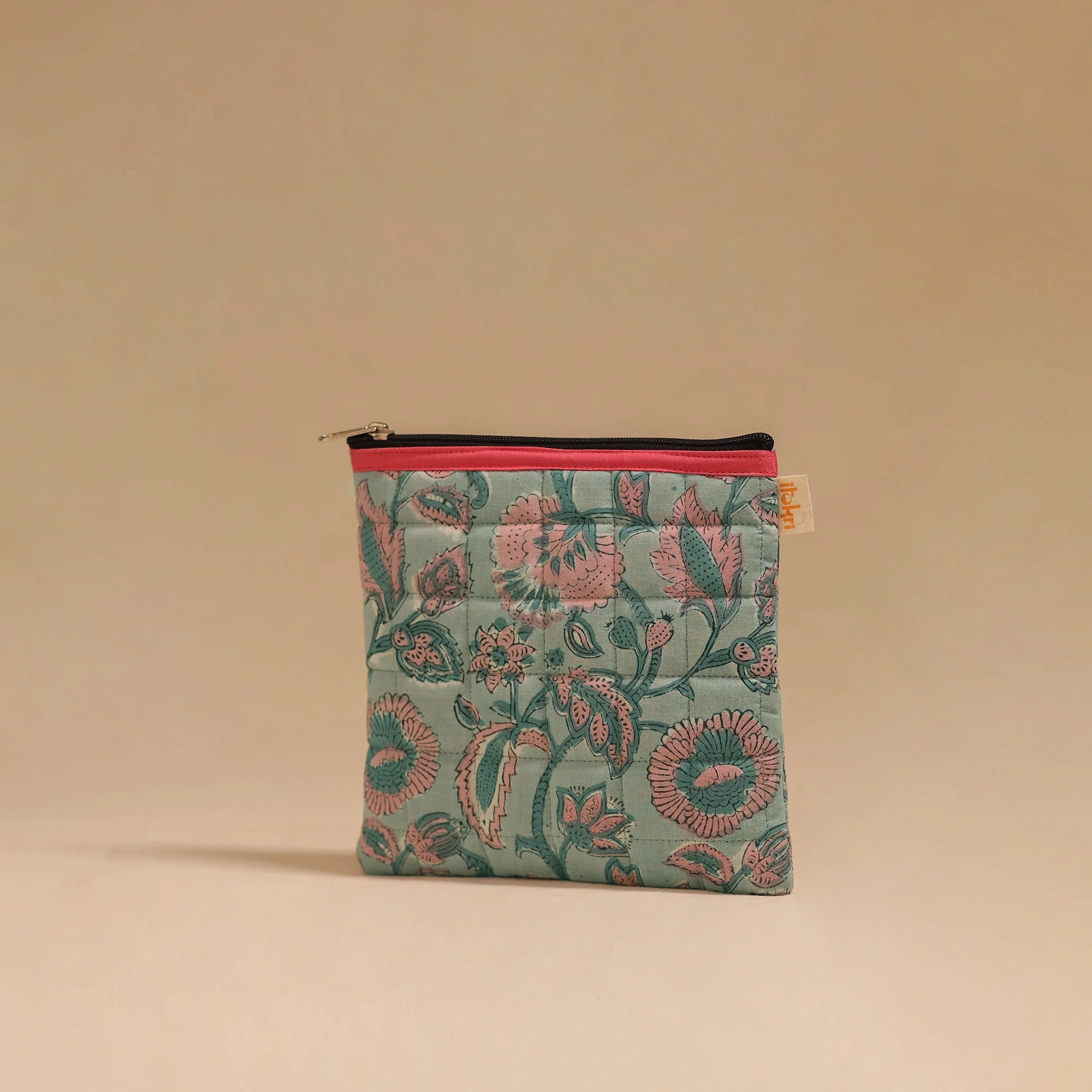 Green - Handmade Quilted Utility Pouch 06 - Image 2