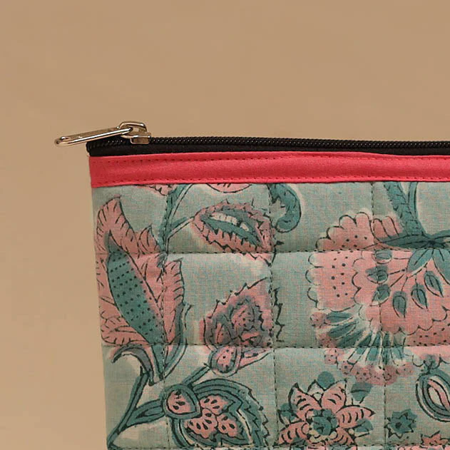 Green - Handmade Quilted Utility Pouch 06 - Image 3